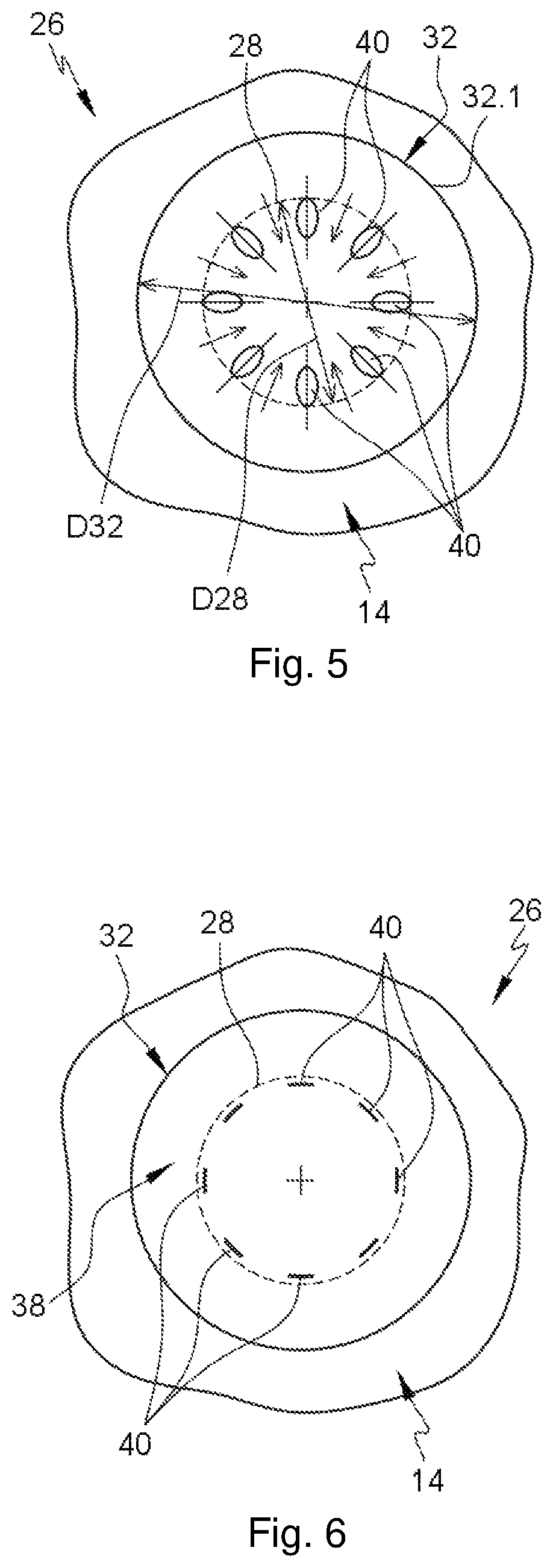 Patent US12129931 Figure 3 – Enclosure containing an inerting gas and comprising a liquid discharging system, aircraft having such an enclosure