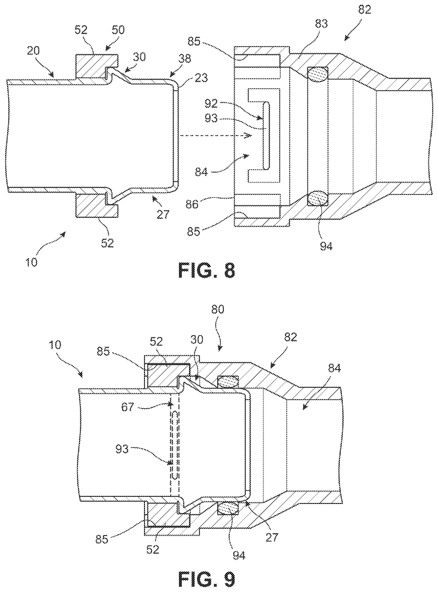 Patent US12129940 Figure 4 – Mechanical orientation control heater hose assembly for quick connect