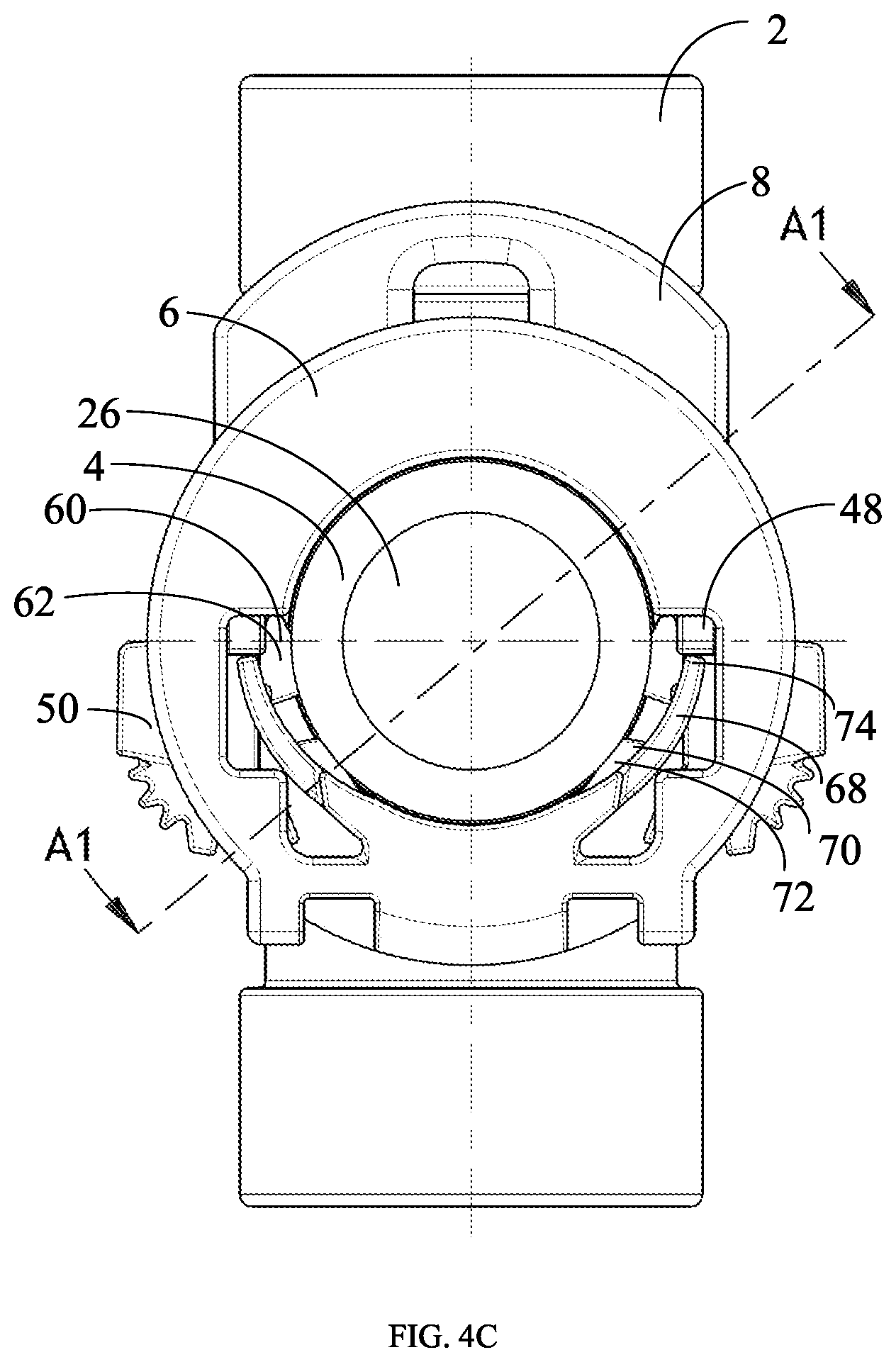 Patent US12129947 Figure 7 – Quick connector