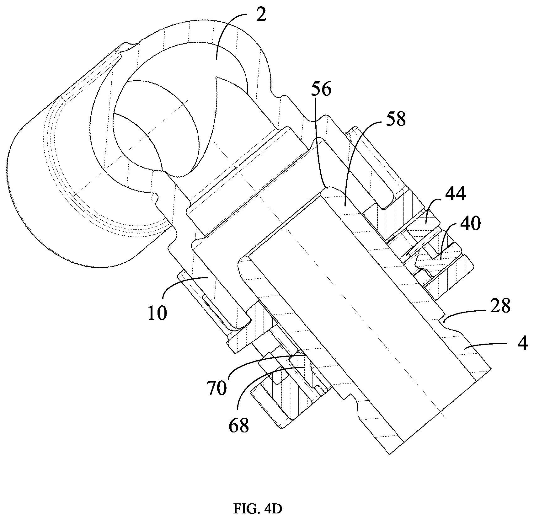 Patent US12129947 Figure 8 – Quick connector