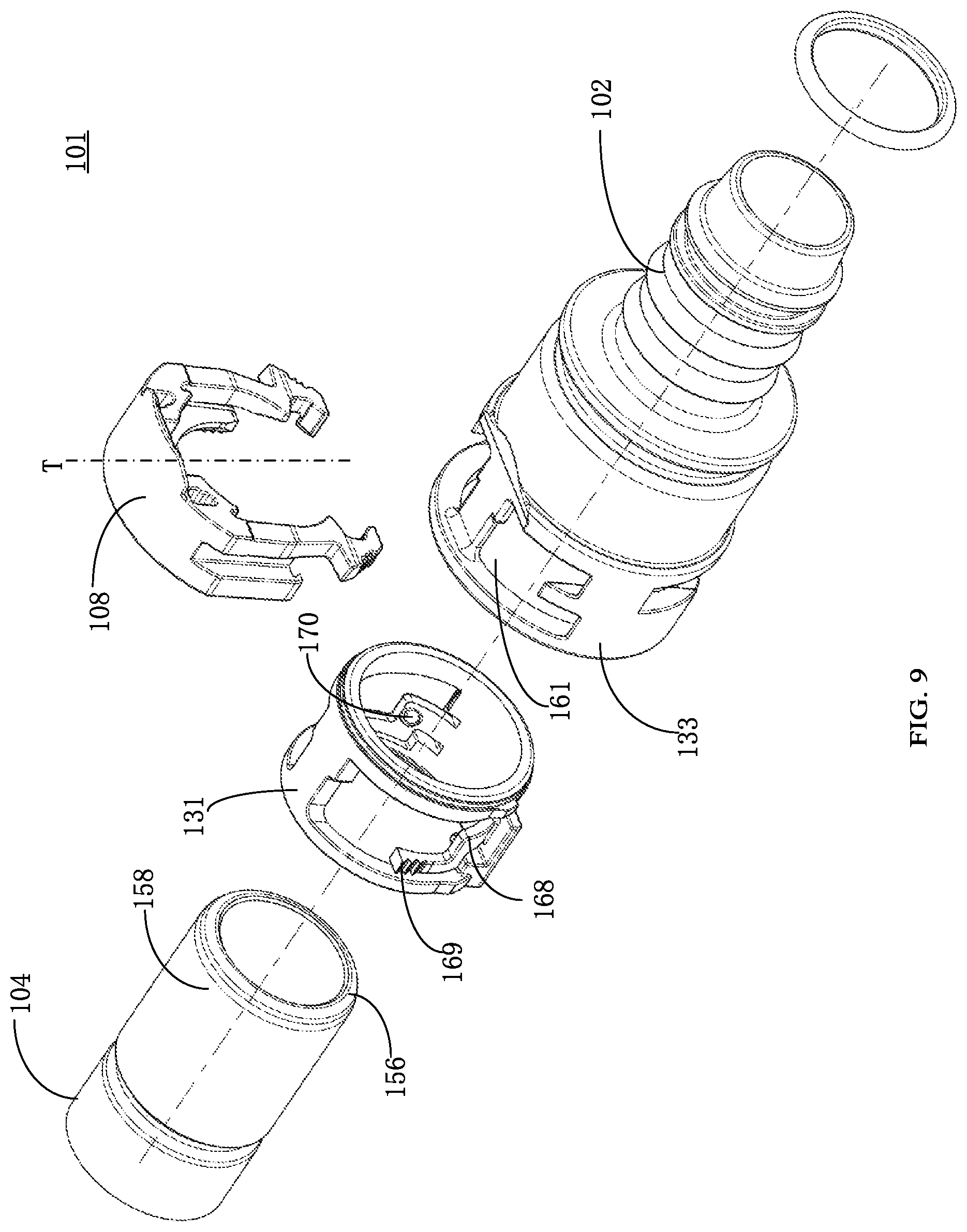 Patent US12129947 Figure 19 – Quick connector