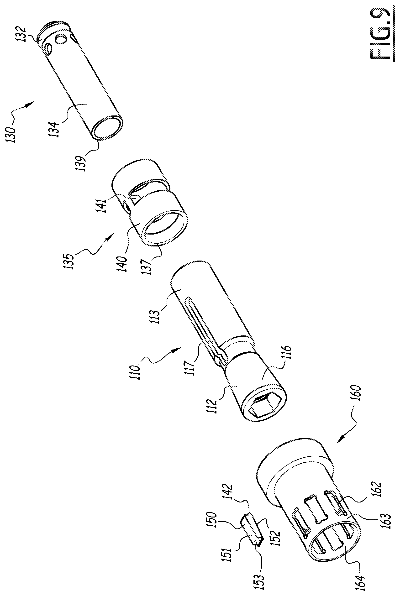 Patent US12129949 Figure 9 – Coupling element for a fluidic connection to a terminal