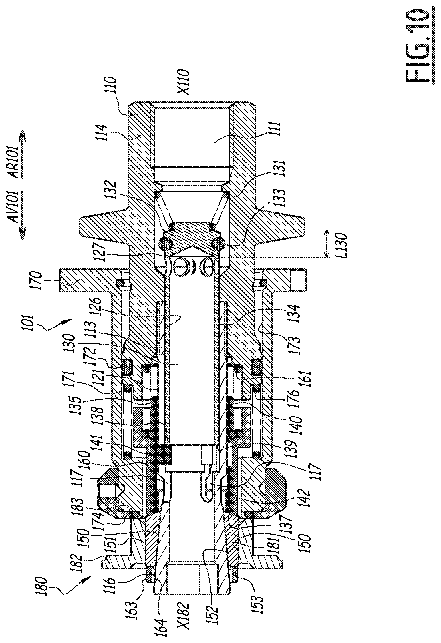 Patent US12129949 Figure 10 – Coupling element for a fluidic connection to a terminal