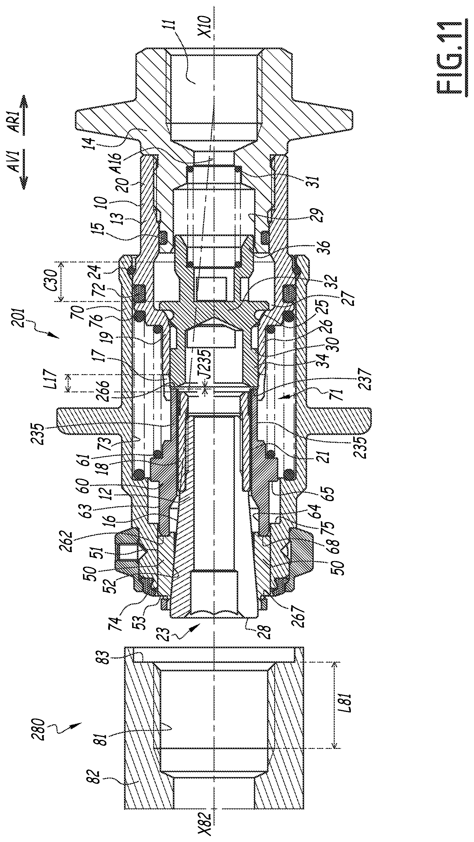 Patent US12129949 Figure 11 – Coupling element for a fluidic connection to a terminal