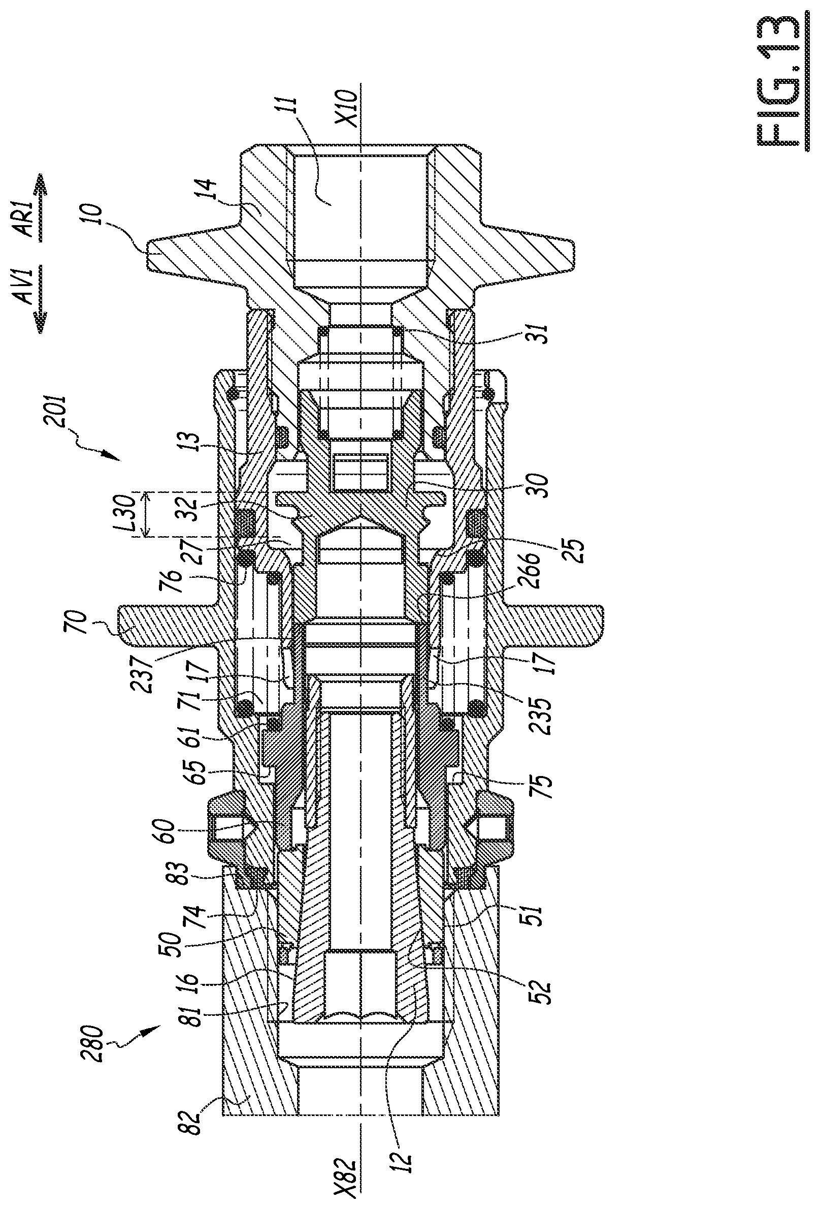 Patent US12129949 Figure 13 – Coupling element for a fluidic connection to a terminal