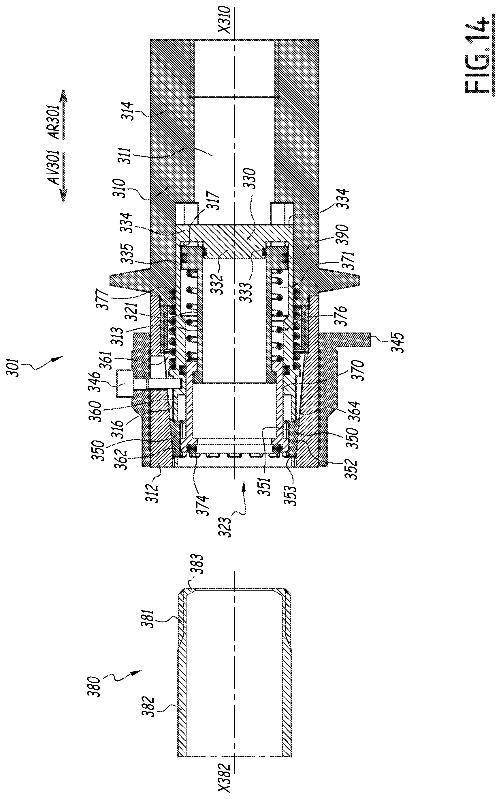 Patent US12129949 Figure 14 – Coupling element for a fluidic connection to a terminal