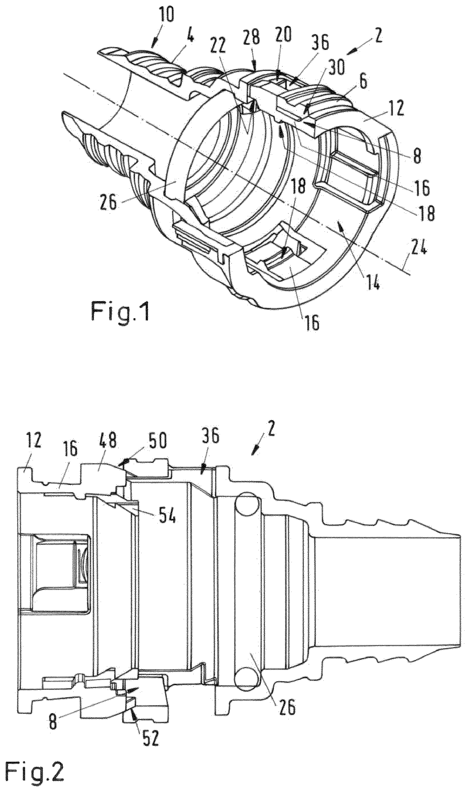 Patent US12129950 Figure 1 – Device for connecting two tubular objects