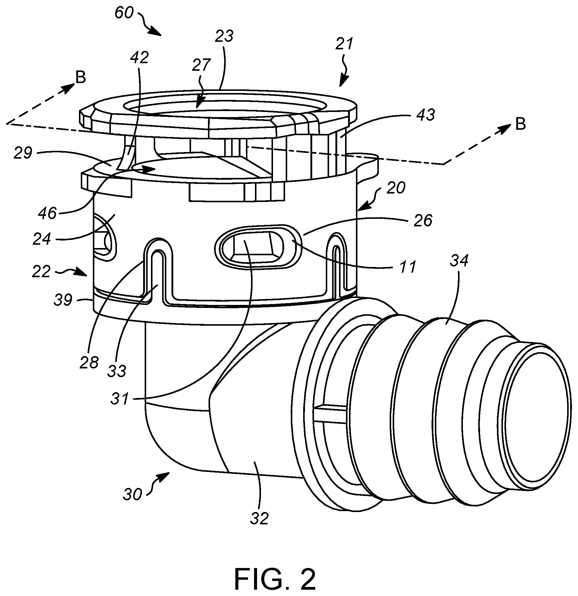 Patent US12129951 Figure 2 – Quick connector
