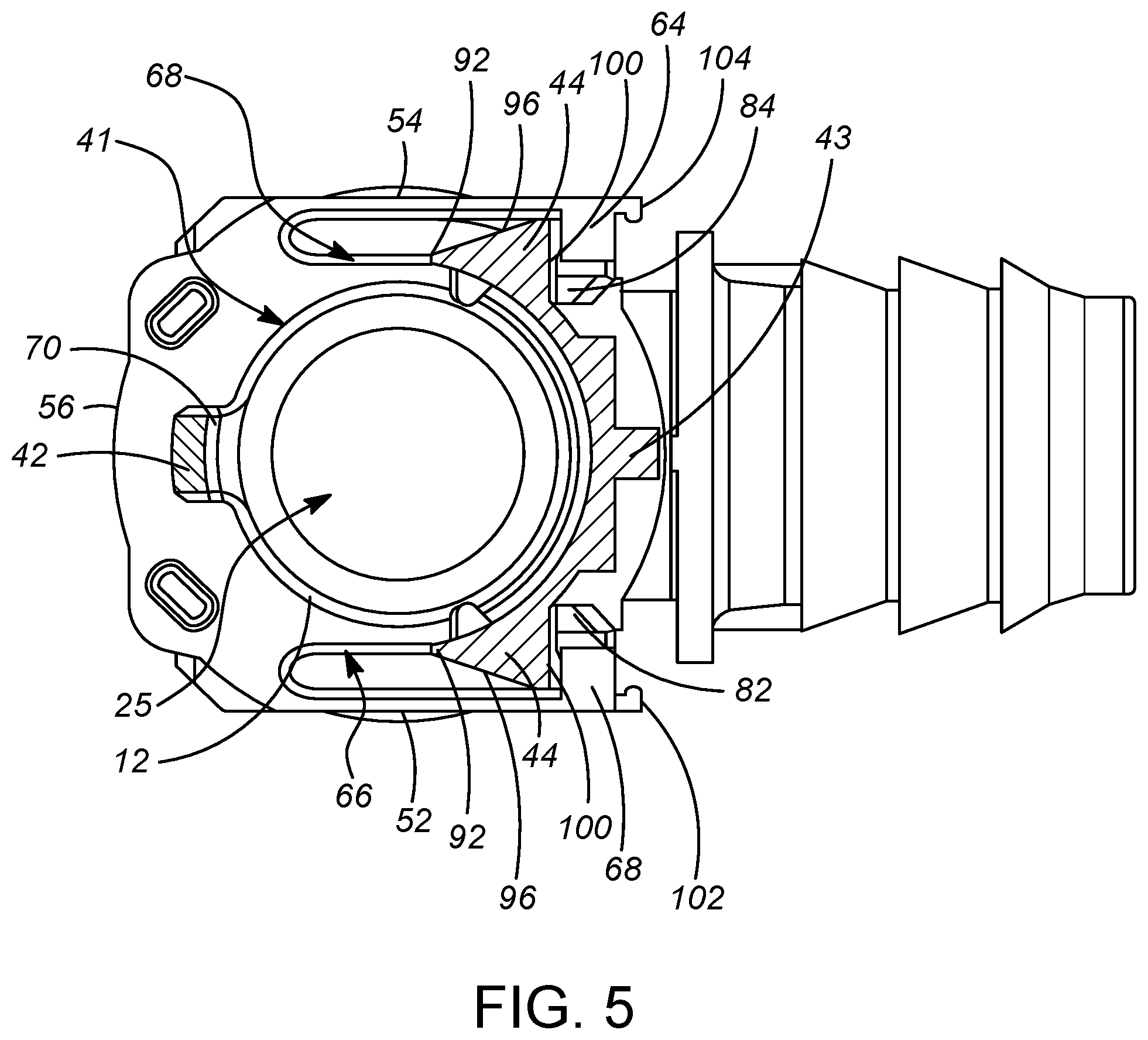 Patent US12129951 Figure 5 – Quick connector