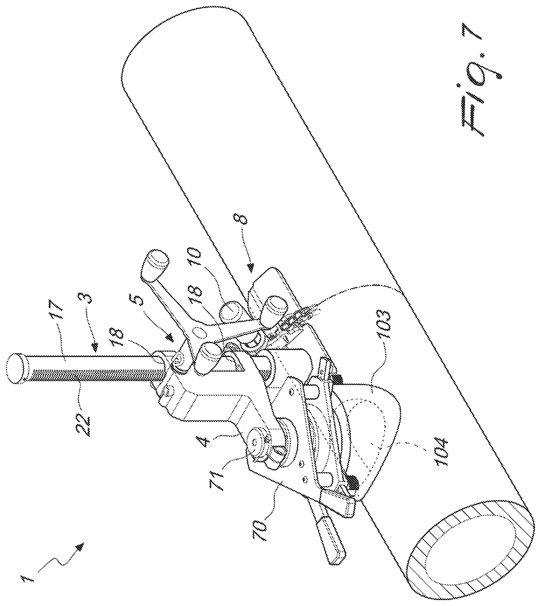 Patent US12129953 Figure 7 – Pipe processing apparatus, particularly for forming branches on pipes made of thermoplastic material