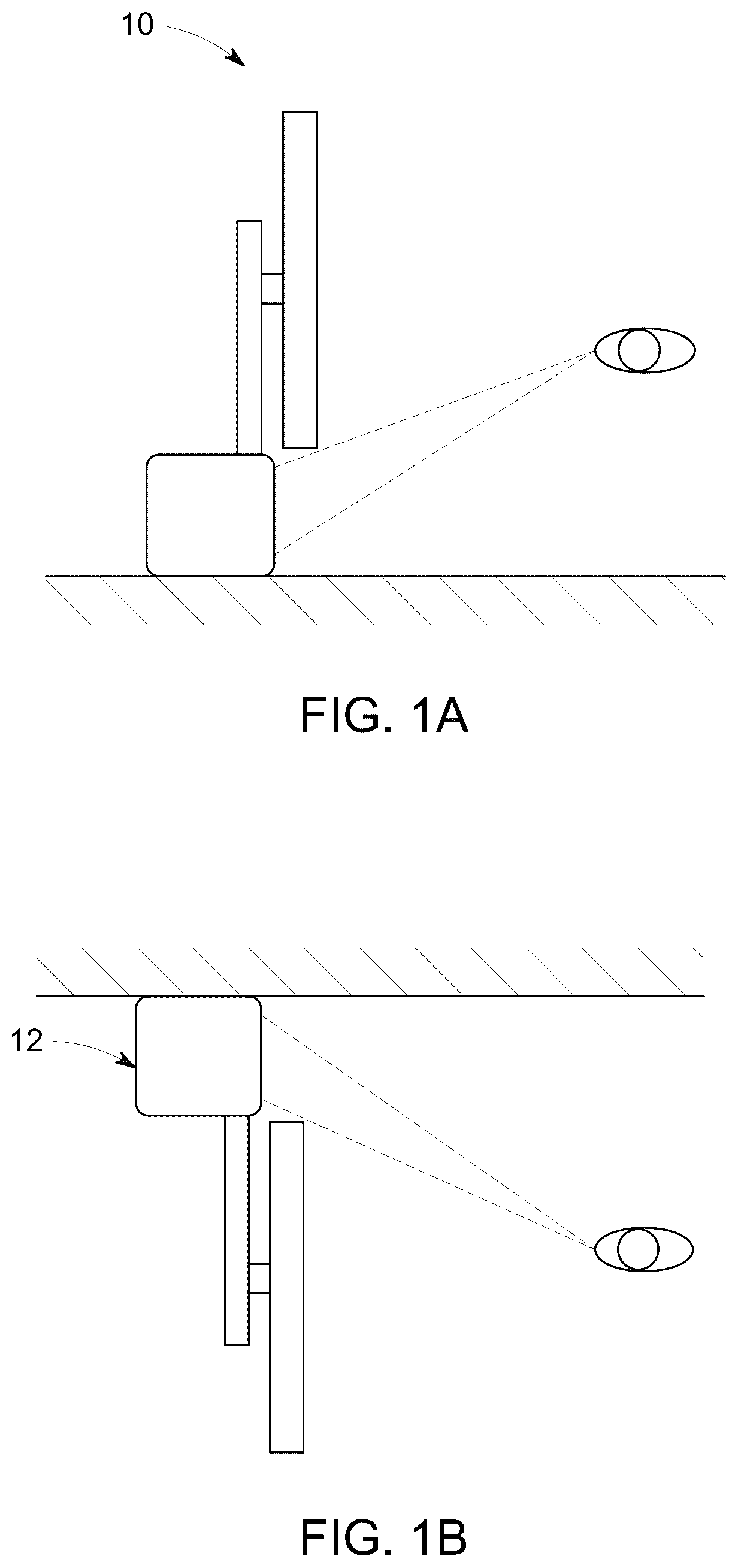 Patent US12129957 — Display mounting system with concealed lifting mechanism for enhanced user viewing comfort and aesthetics — Figure 1