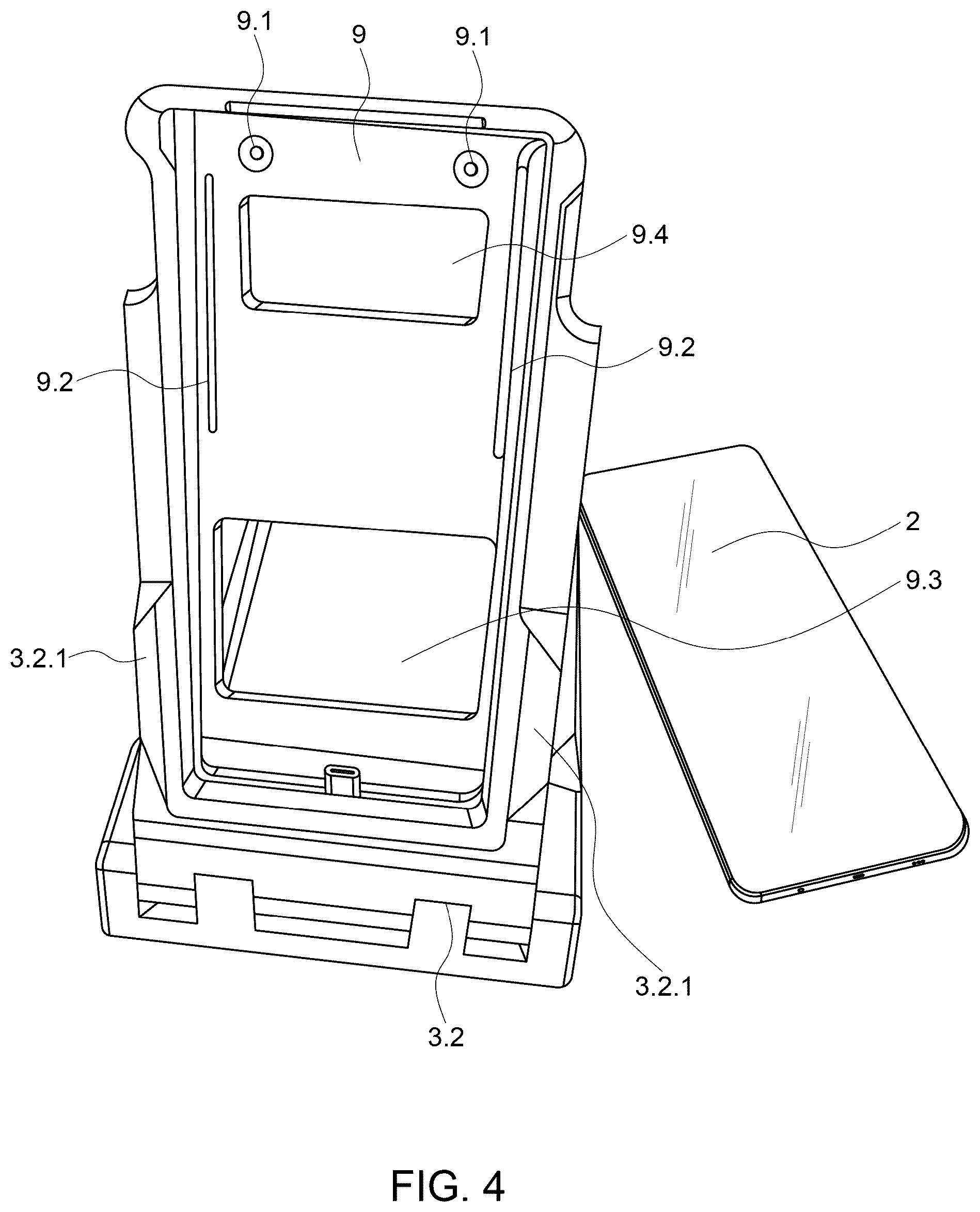 Patent US12129958 Figure 5 – Hand-held device for recording of living skin areas of human autopods and documents