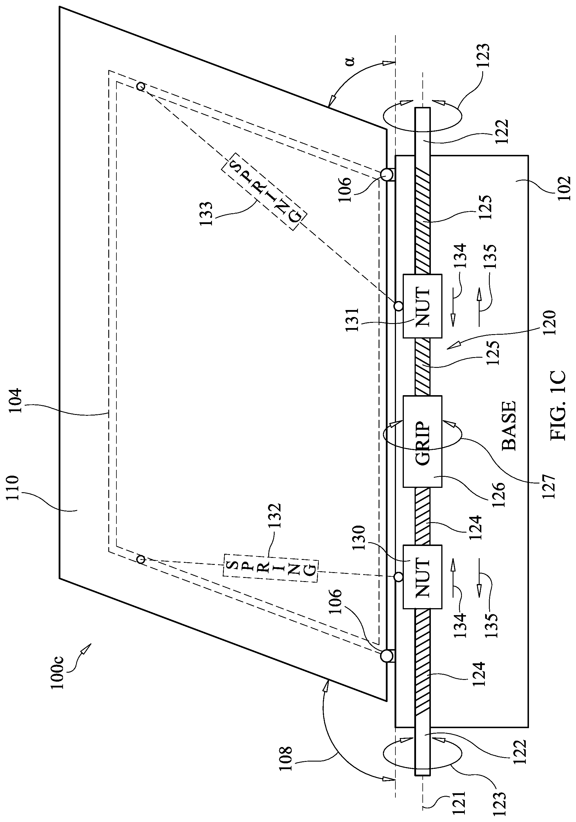 Patent US12129959 Figure 3 – Tool-free adjustable-torque stand system