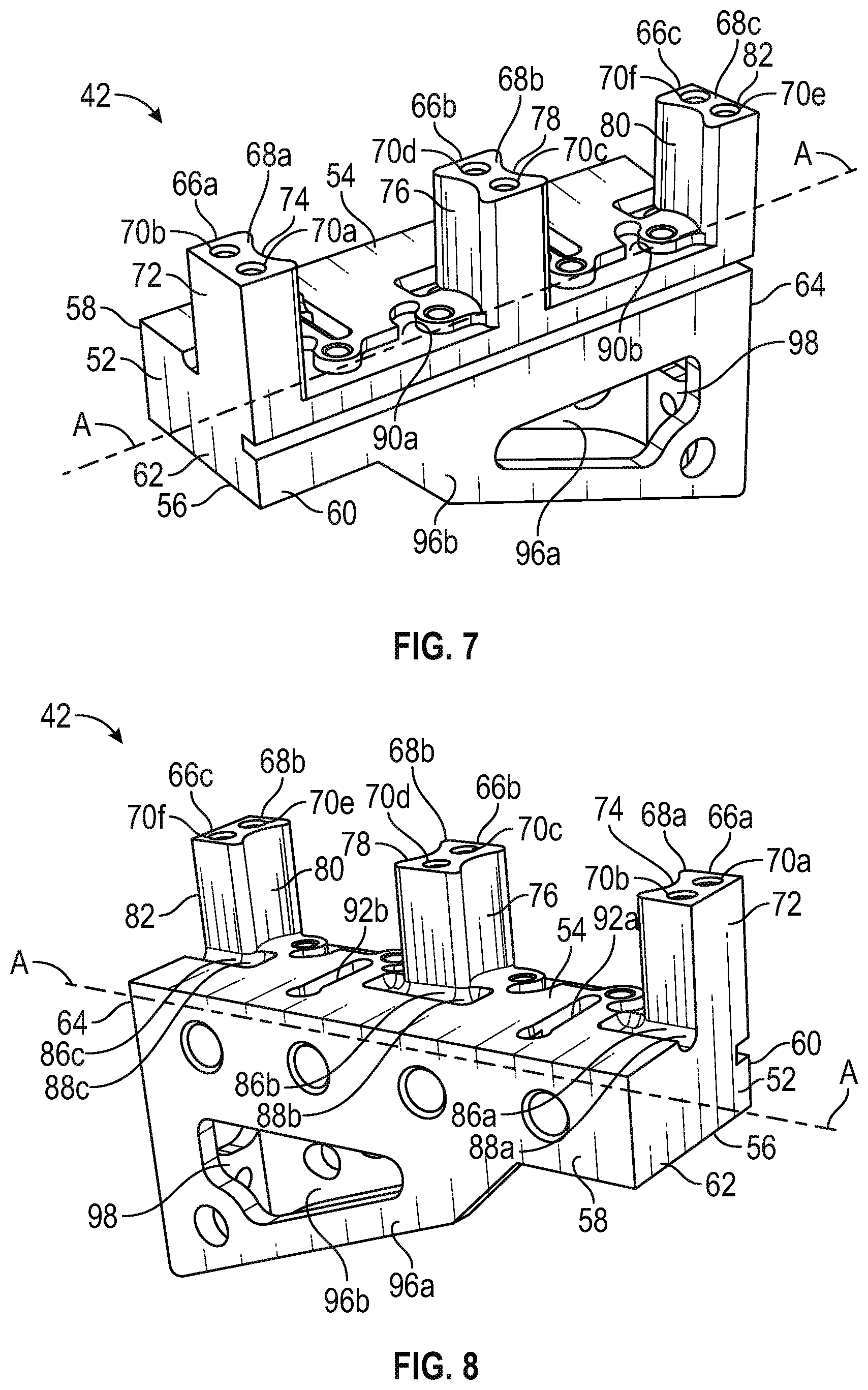 Patent US12129962 Figure 5 – Elevator guide rail block assembly