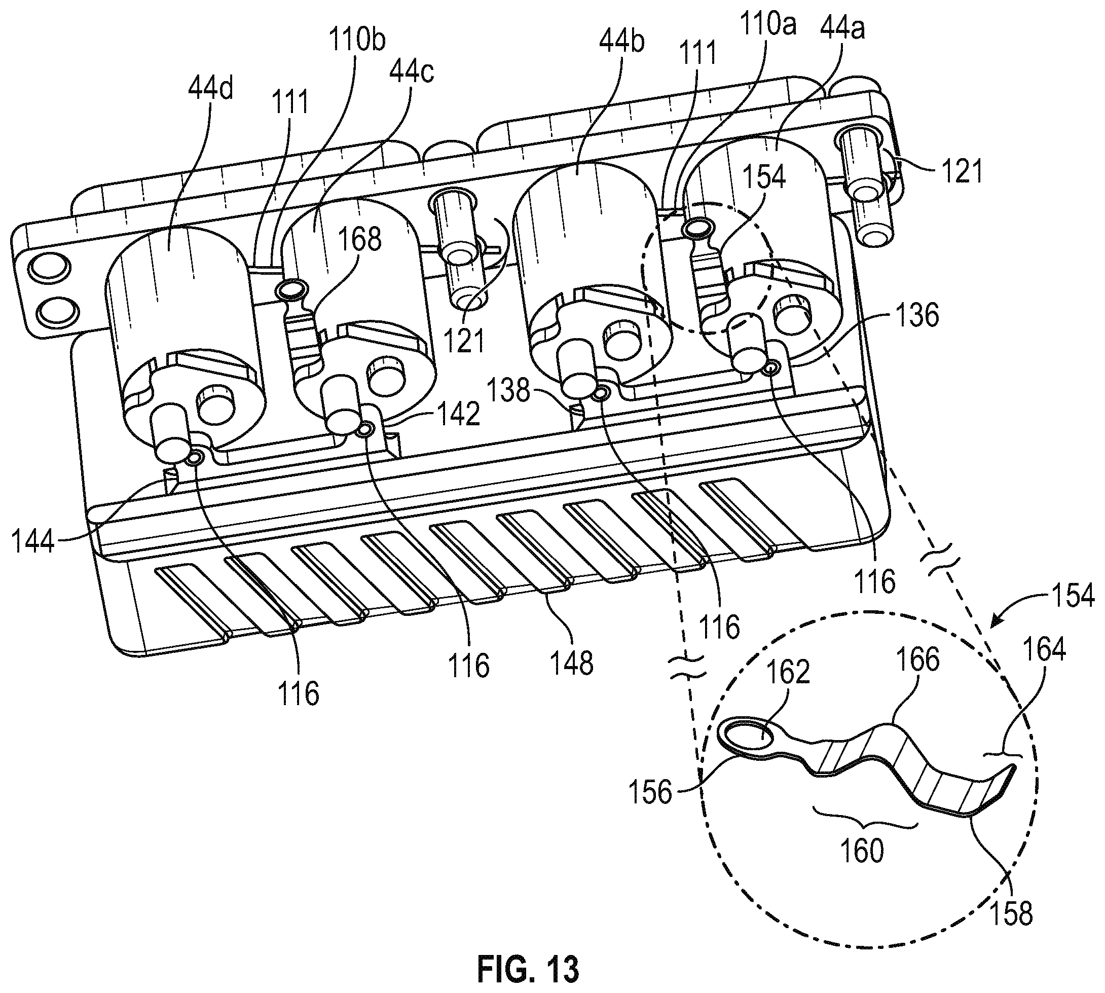Patent US12129962 Figure 8 – Elevator guide rail block assembly