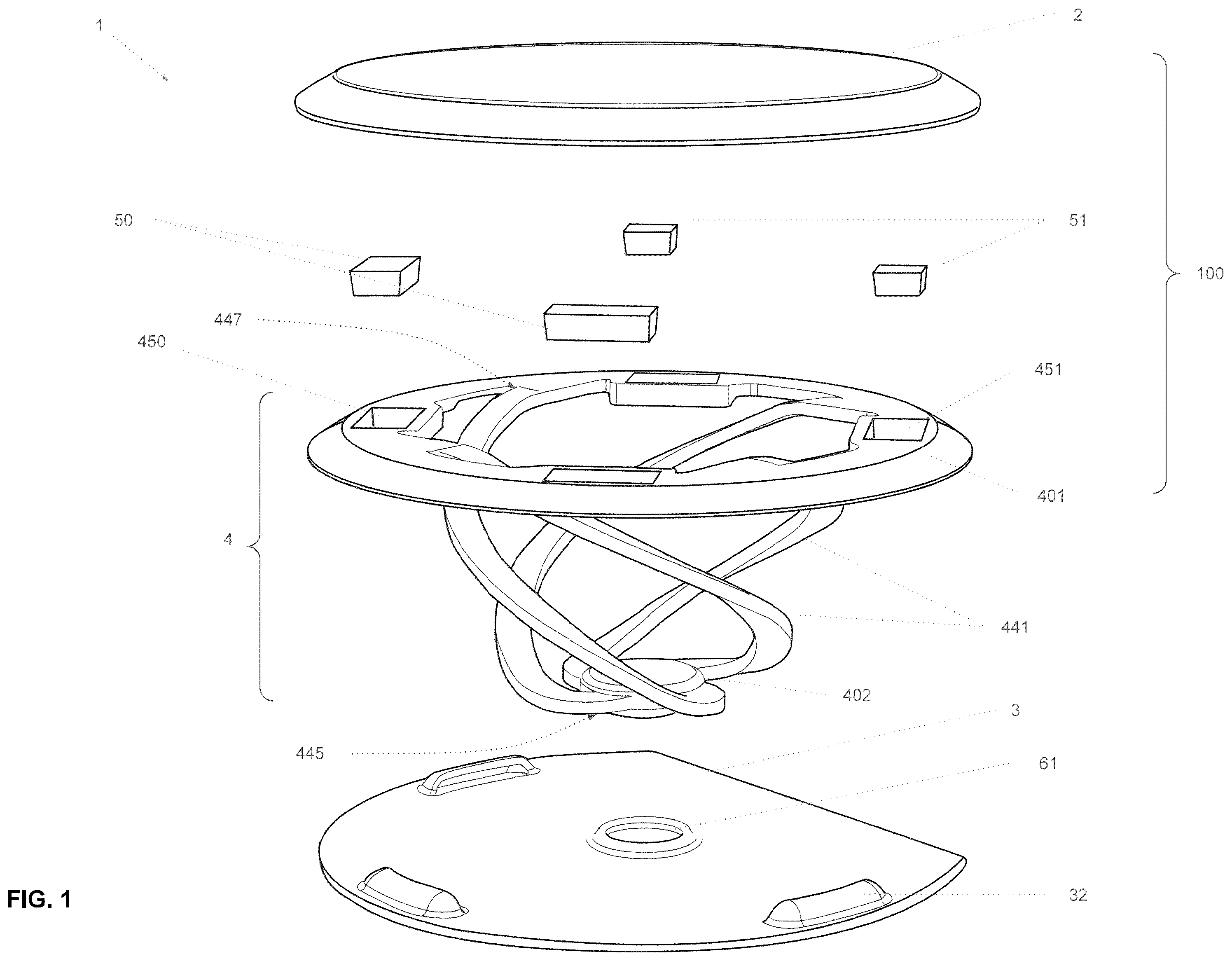 Patent US12129963 Figure 1 – Mobile device grip and stand