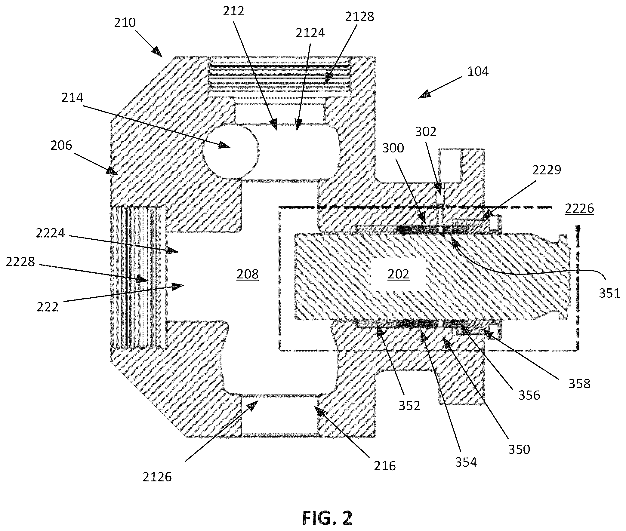 Patent US12129964 Figure 2 – Lubrication delivery for pump packing assembly