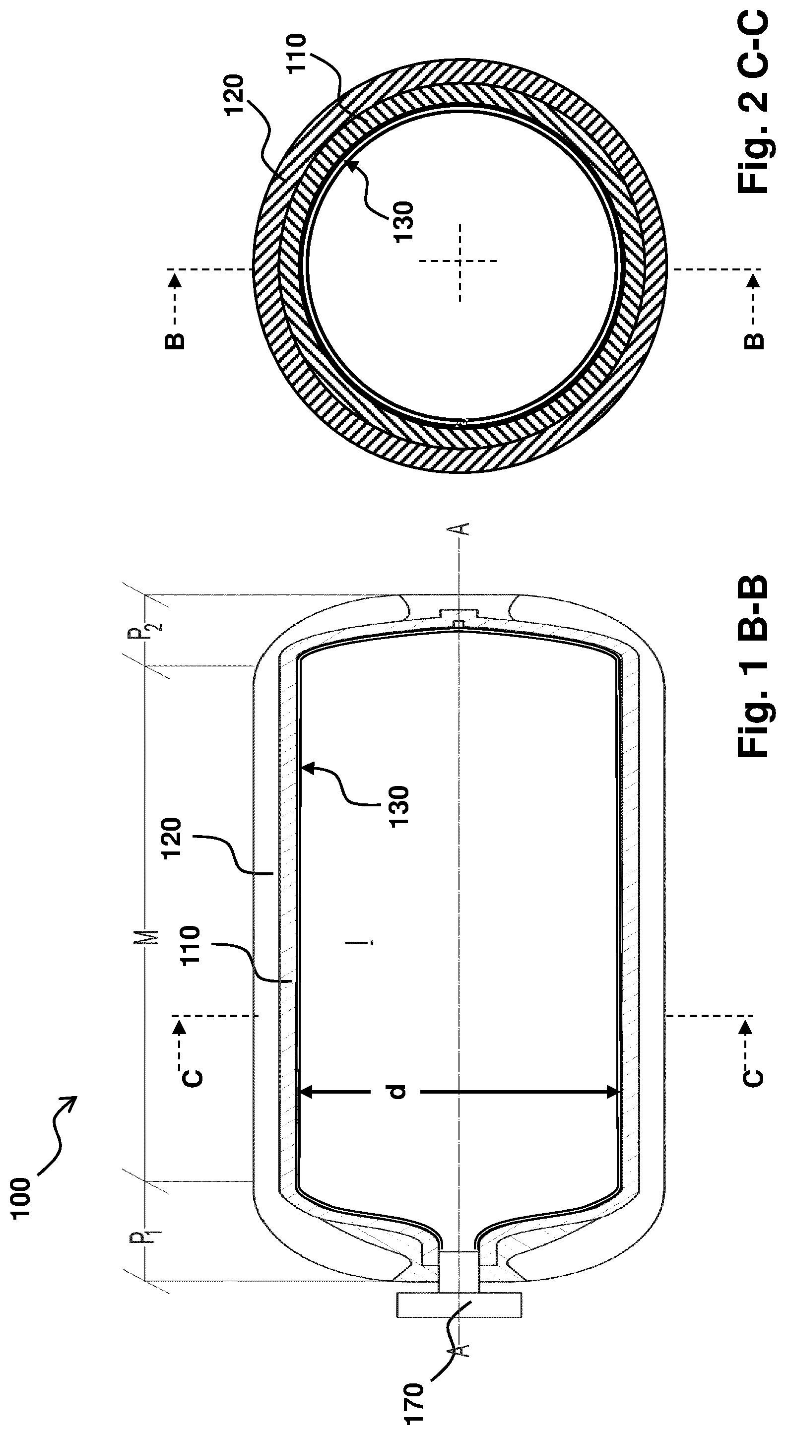 Patent US12129966 Figure 1 – Method for producing a barrier layer of a pressure vessel, and pressure vessel