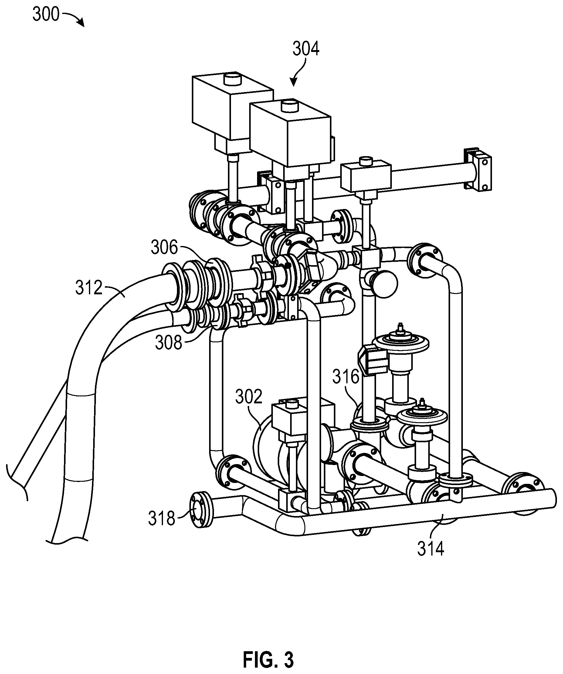 Patent US12129969 Figure 3 – Apparatus, system, and method for temporary liquid commodity transfer stations