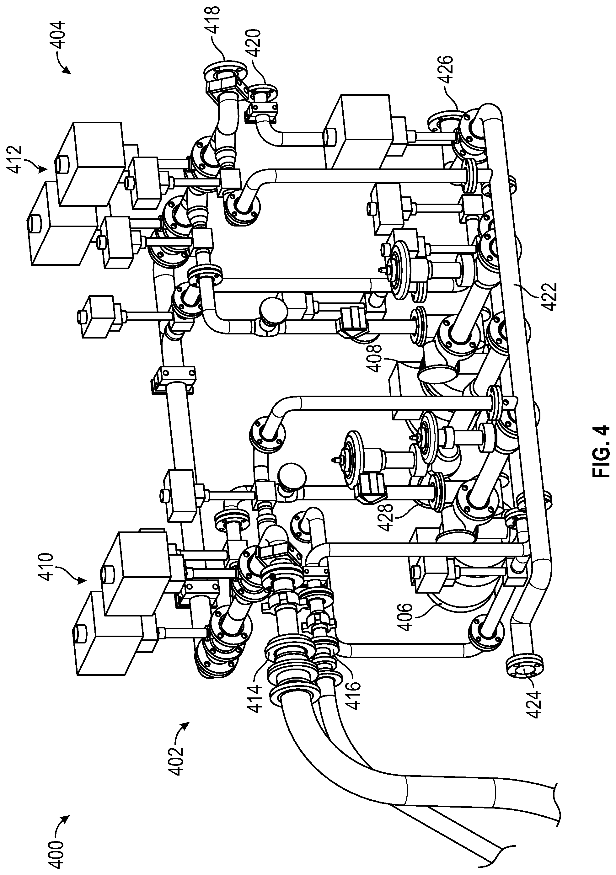 Patent US12129969 Figure 4 – Apparatus, system, and method for temporary liquid commodity transfer stations