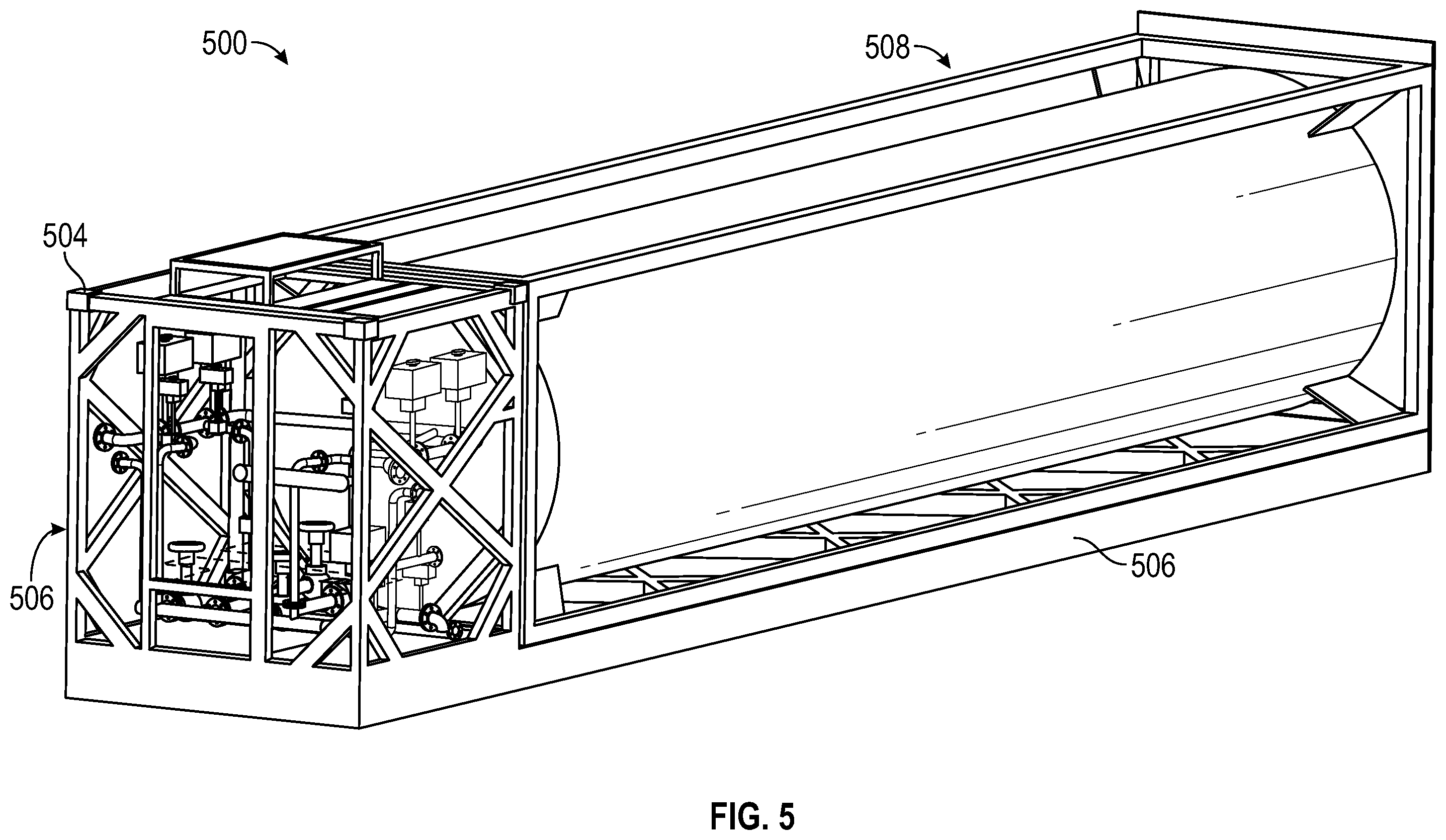 Patent US12129969 Figure 5 – Apparatus, system, and method for temporary liquid commodity transfer stations