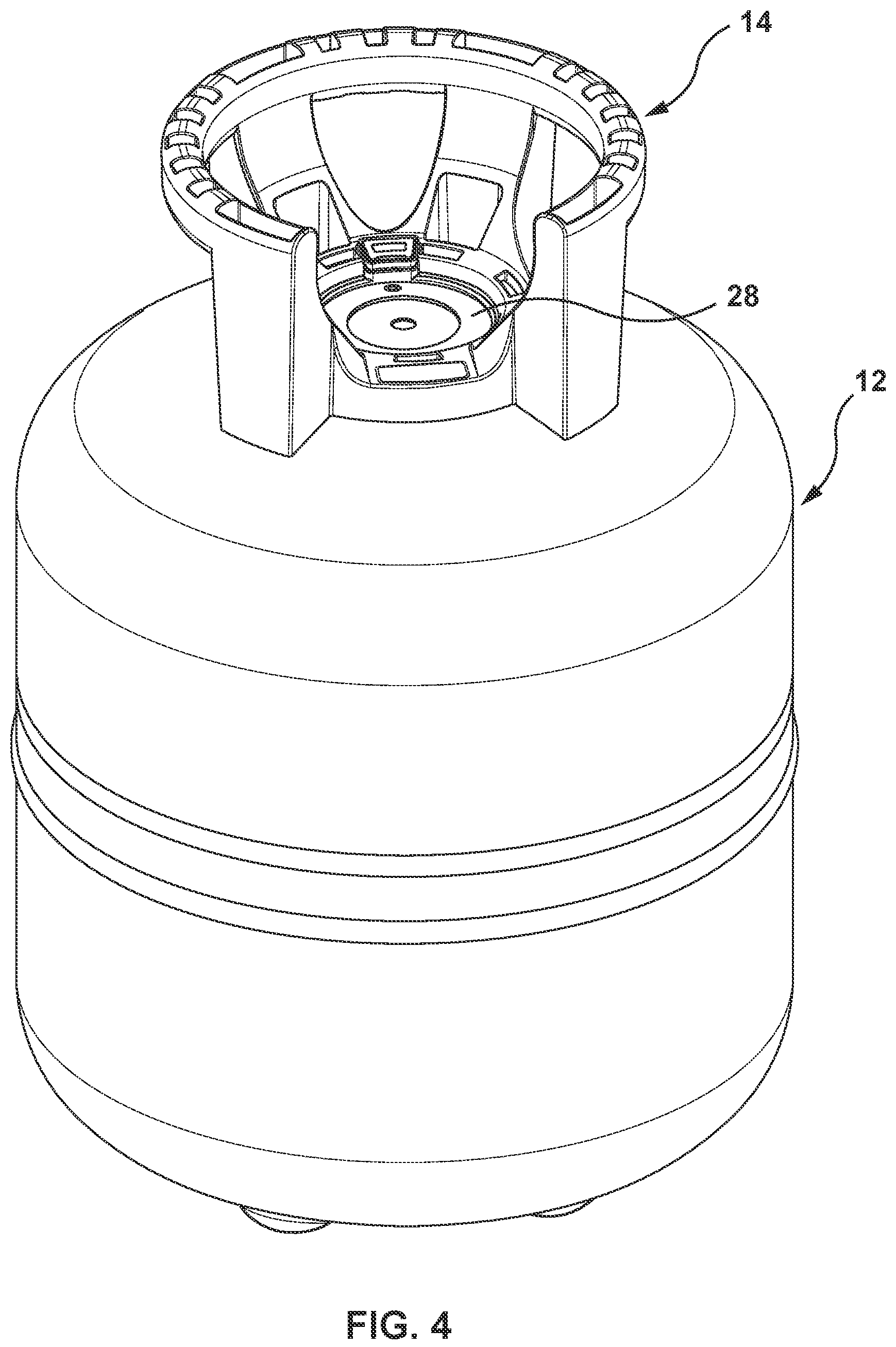 Patent US12129970 Figure 4 – Handle for a portable cylinder