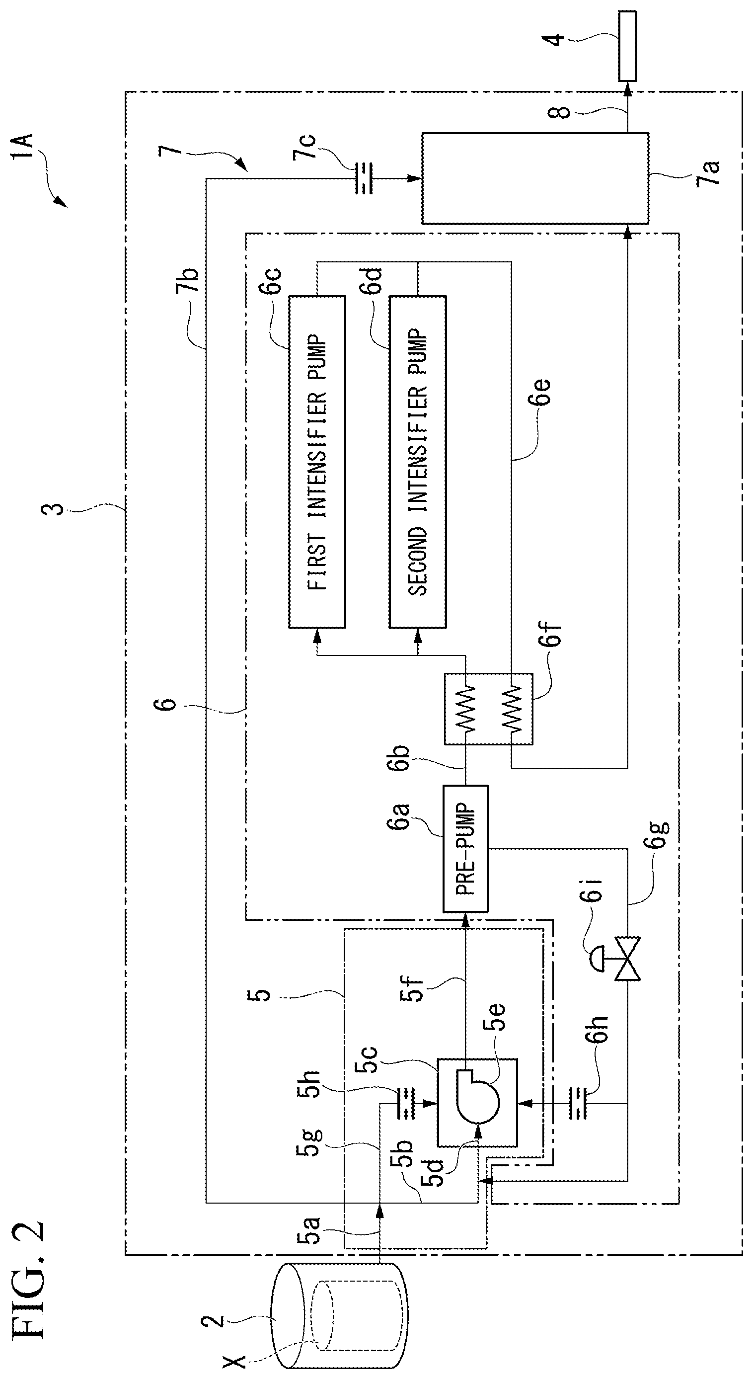 Patent US12129973 Figure 2 – Liquefied fluid supply system and liquefied fluid-spraying apparatus