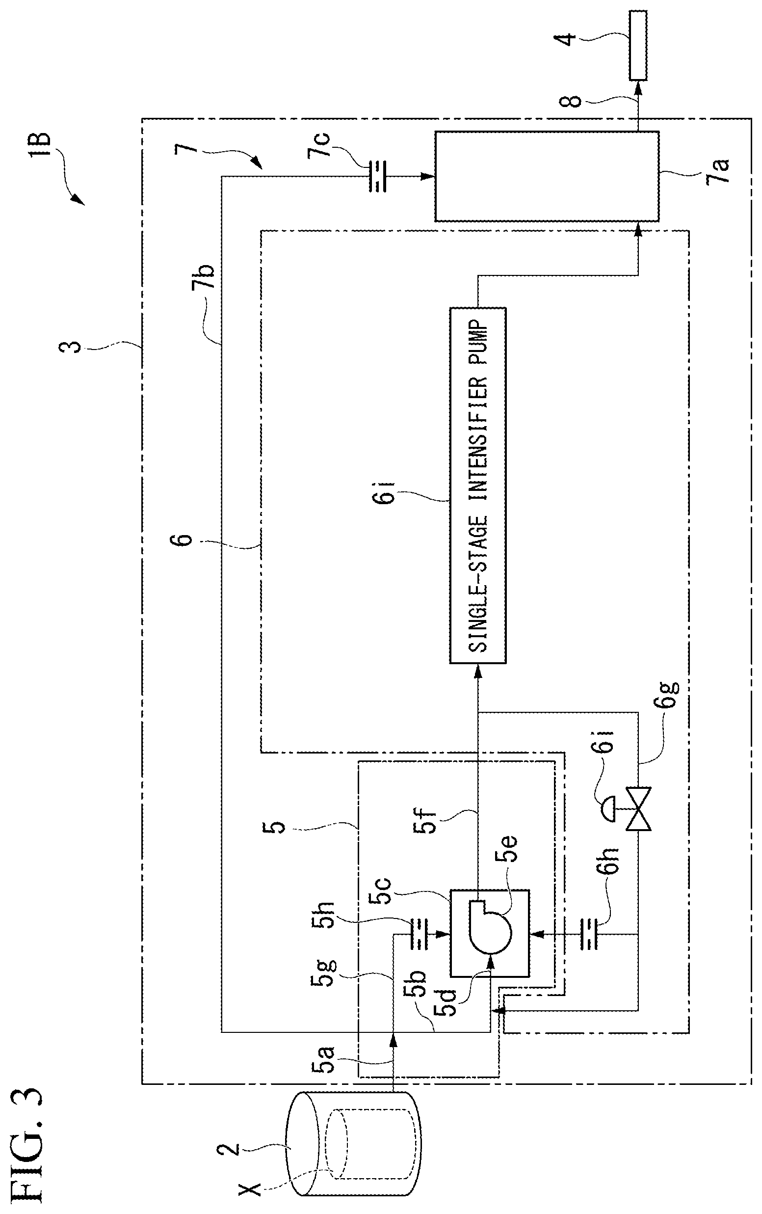 Patent US12129973 Figure 3 – Liquefied fluid supply system and liquefied fluid-spraying apparatus