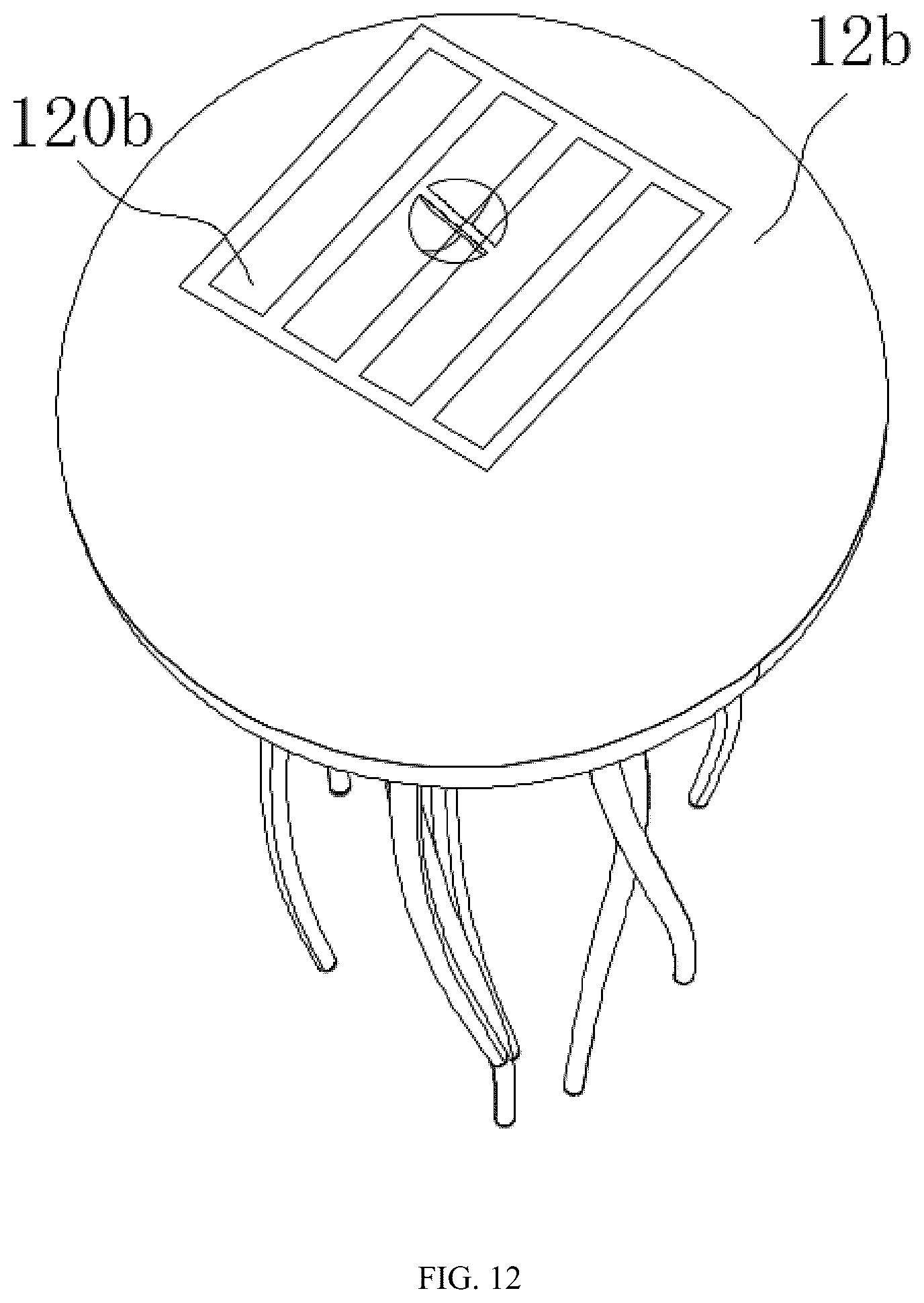 Patent US12129976 Figure 12 – Tentacle animal bionic lamp