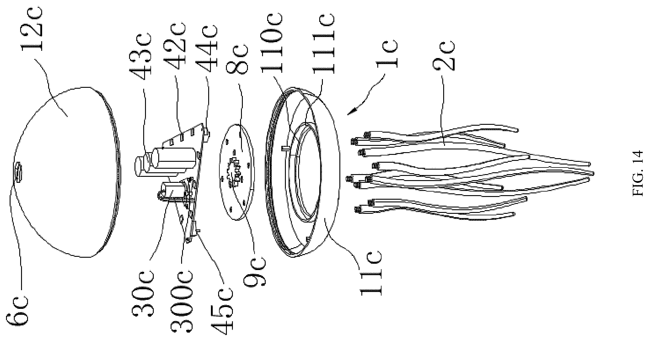Patent US12129976 Figure 14 – Tentacle animal bionic lamp