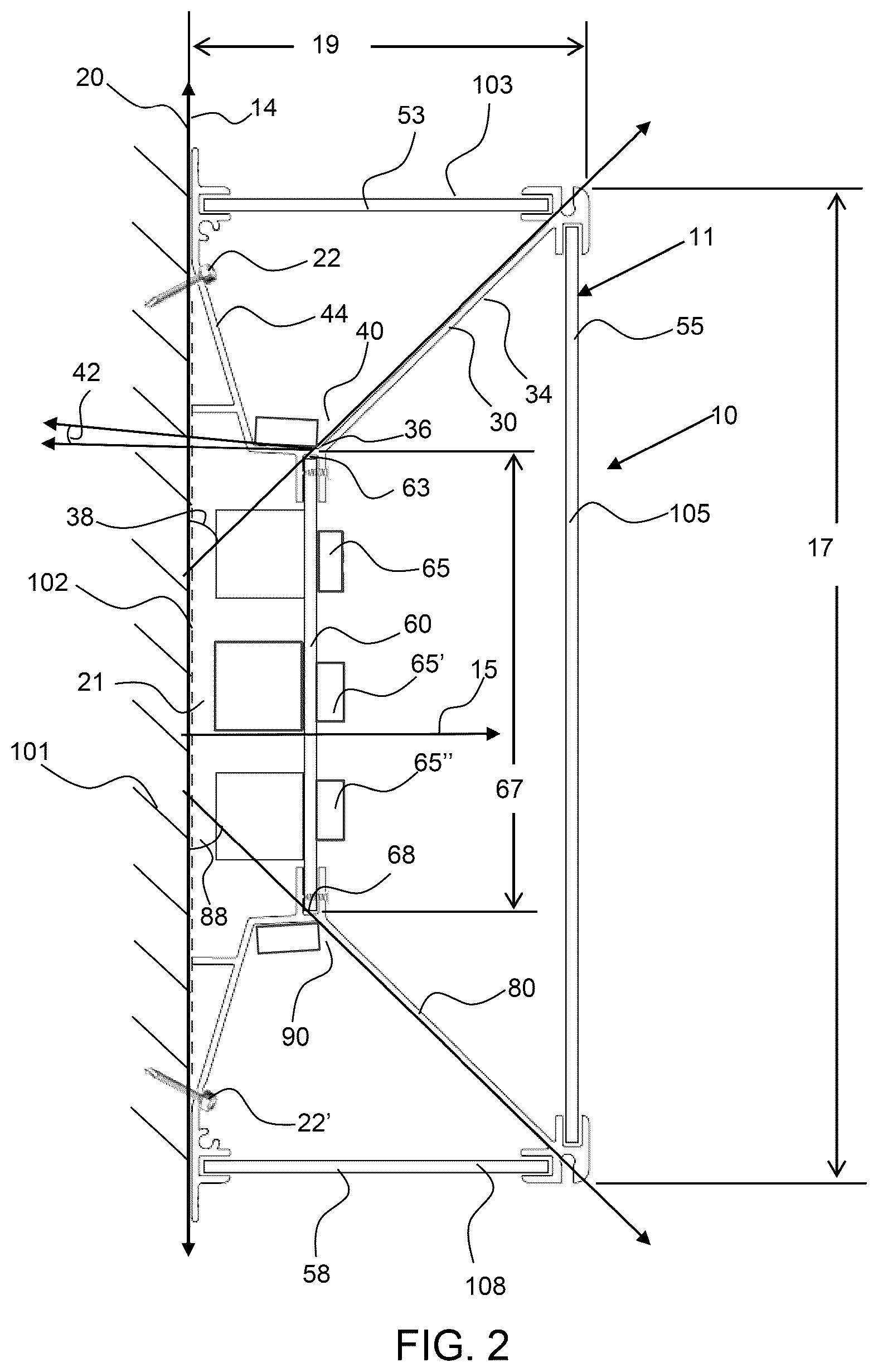 Patent US12129978 Figure 2 – Size adjustable light emitting diode light system with three light projection planes