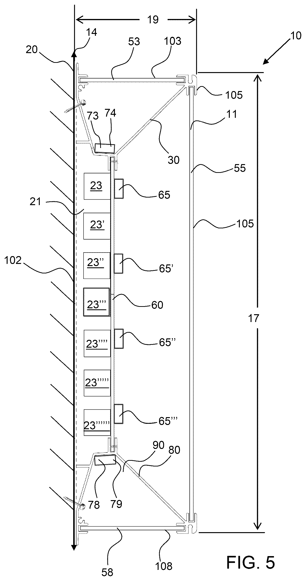 Patent US12129978 Figure 5 – Size adjustable light emitting diode light system with three light projection planes
