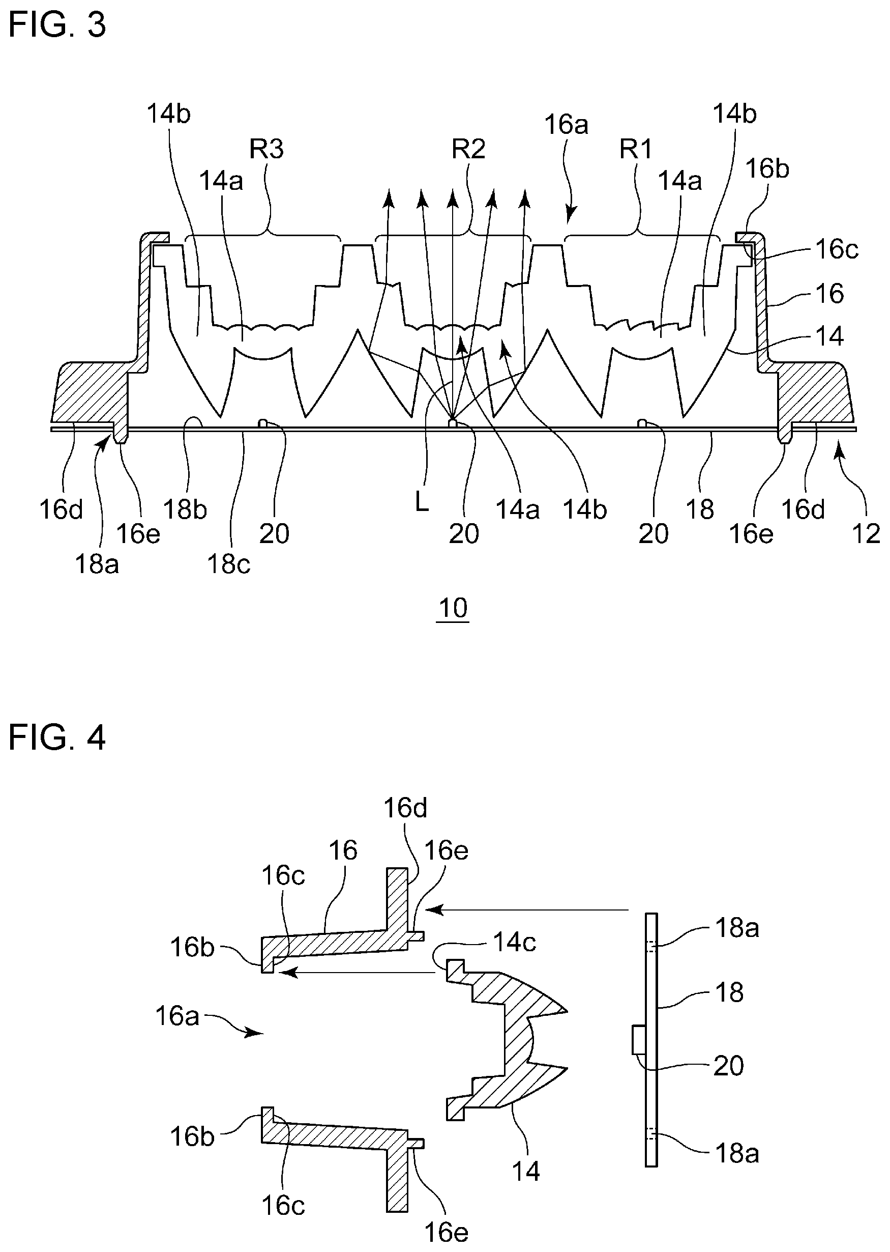 Patent US12129980 Figure 3 – Vehicle lamp and method of manufacturing vehicle lamp