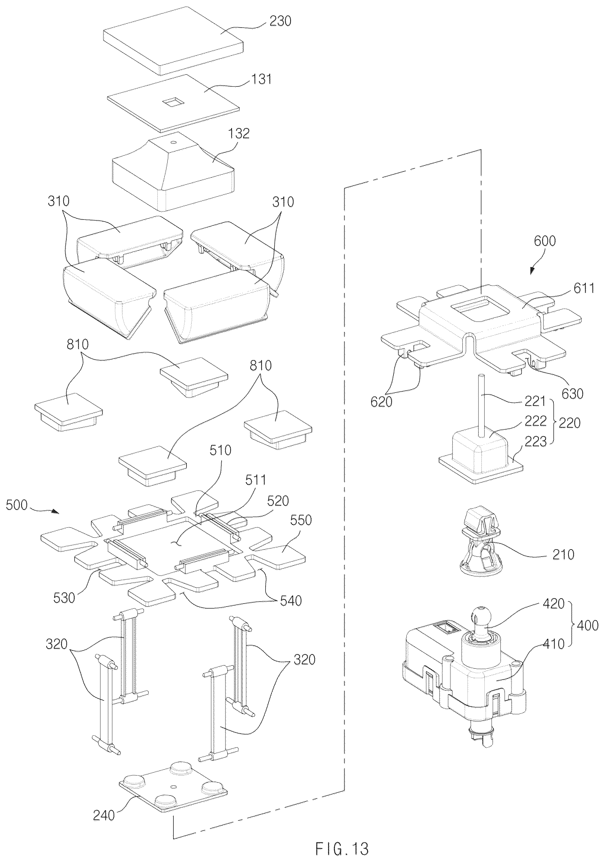 Patent US12129984 Figure 13 – Lamp for vehicle