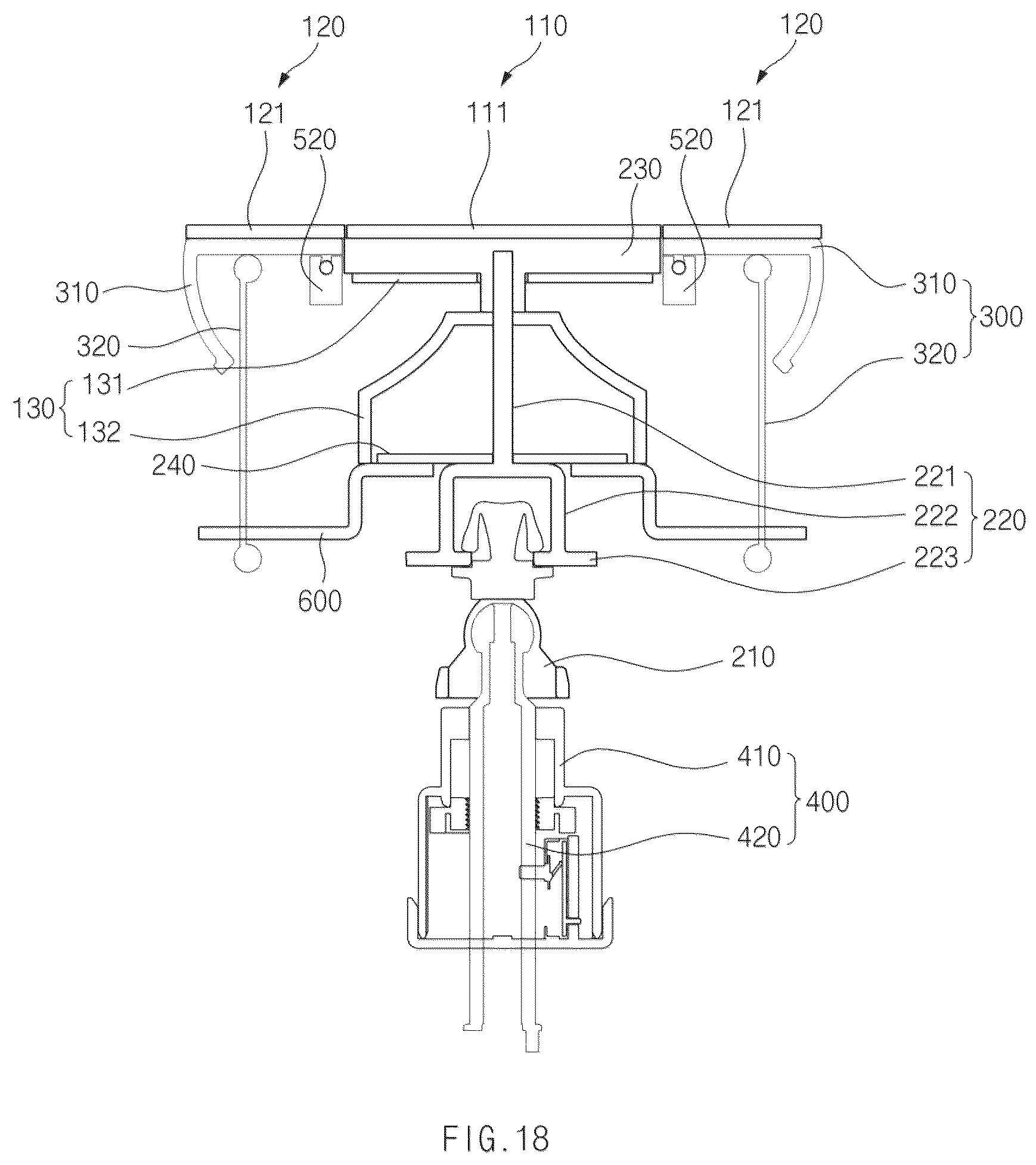 Patent US12129984 Figure 18 – Lamp for vehicle