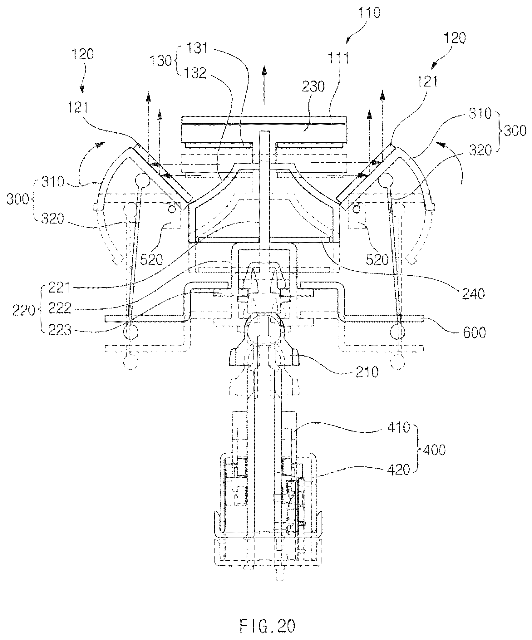 Patent US12129984 Figure 20 – Lamp for vehicle