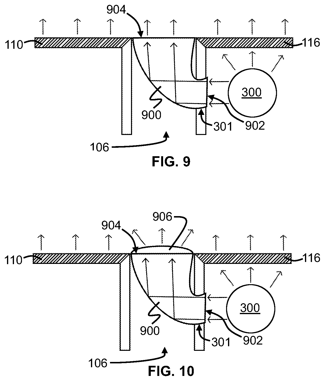 Patent US12129986 Figure 5 – Closeout with flexible light guide for gap lighting