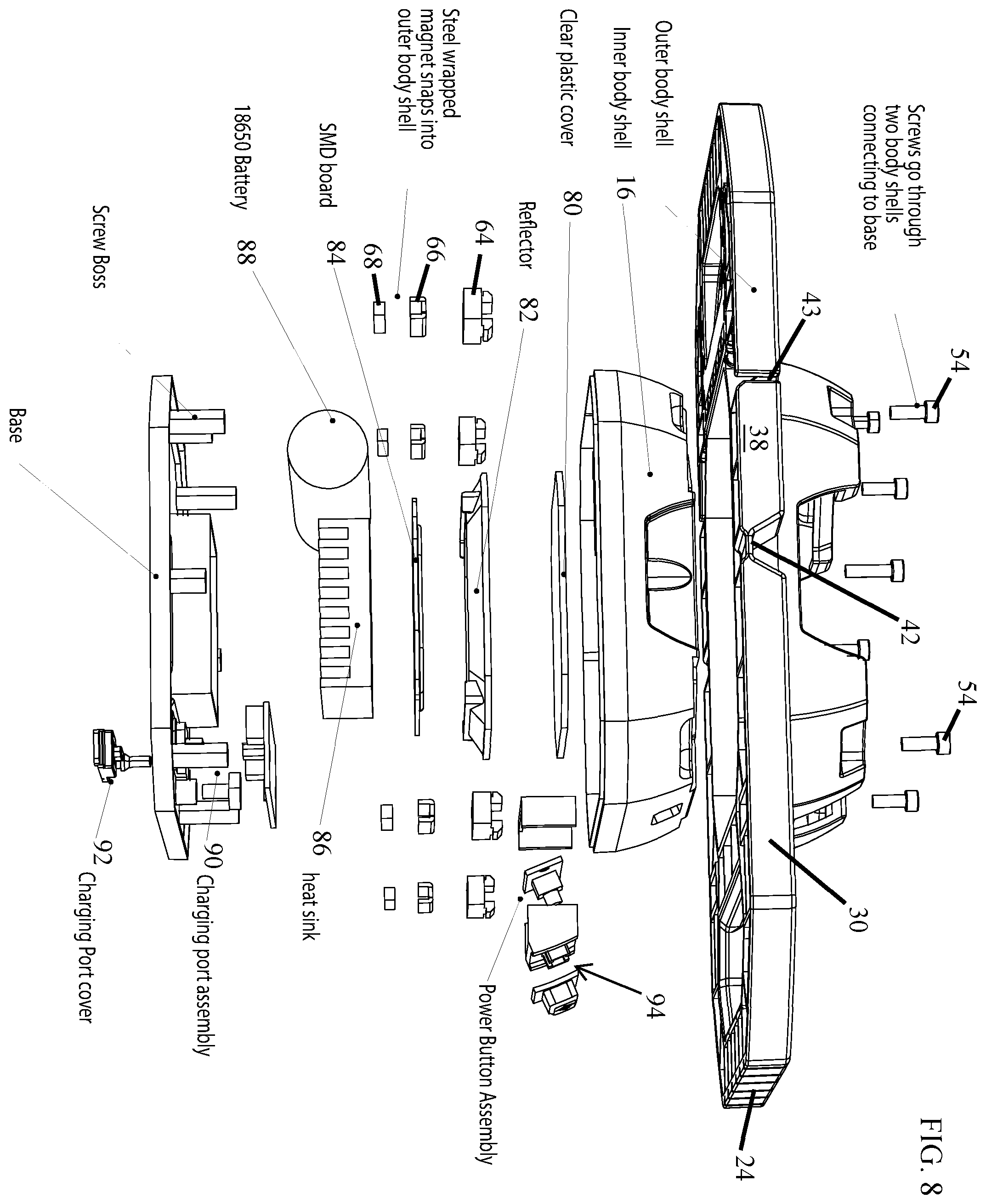 Patent US12129991 Figure 5 – Flexible mat light