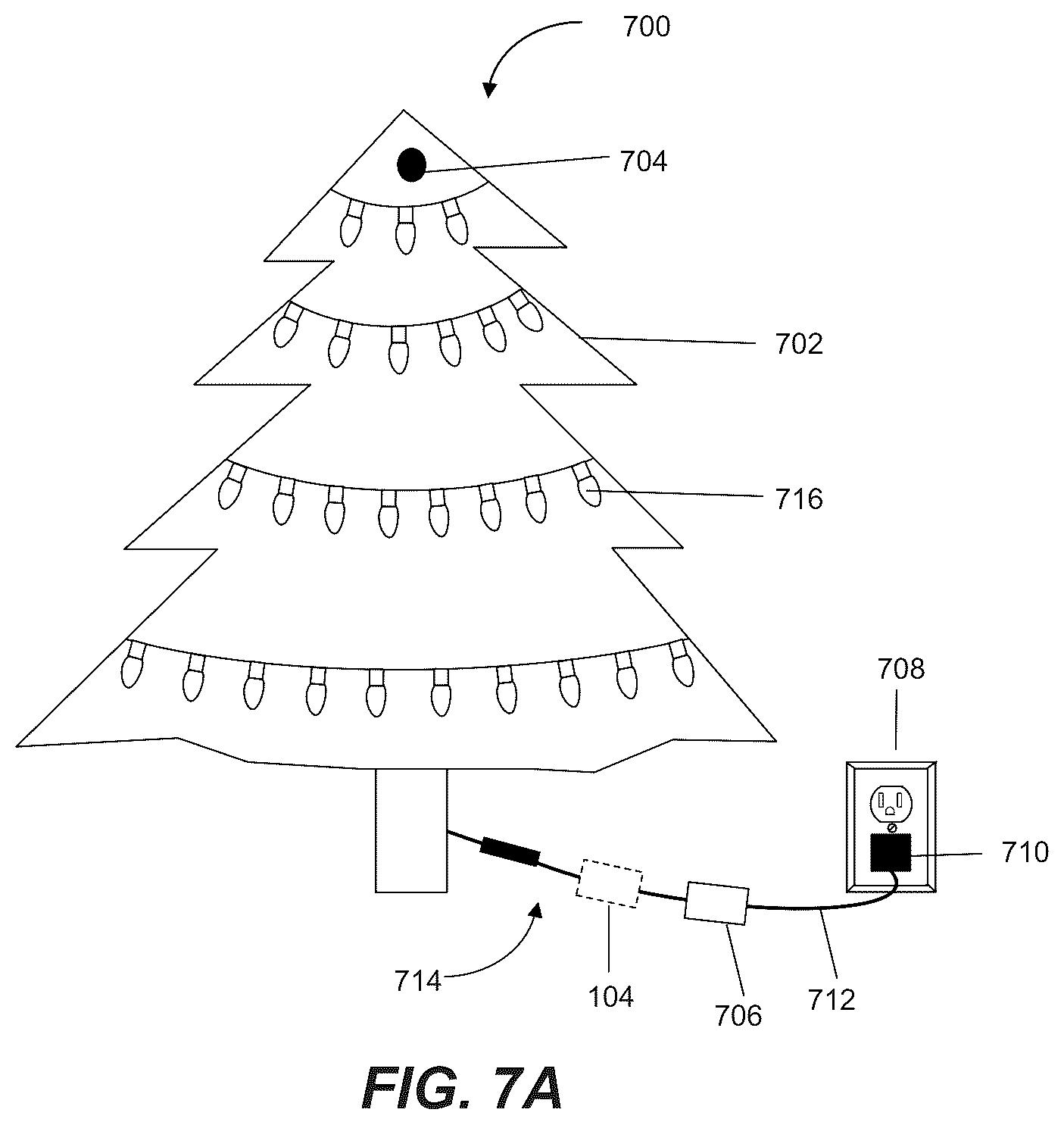 Patent US12129995 Figure 7 – Systems and methods for controlling decorative lighting