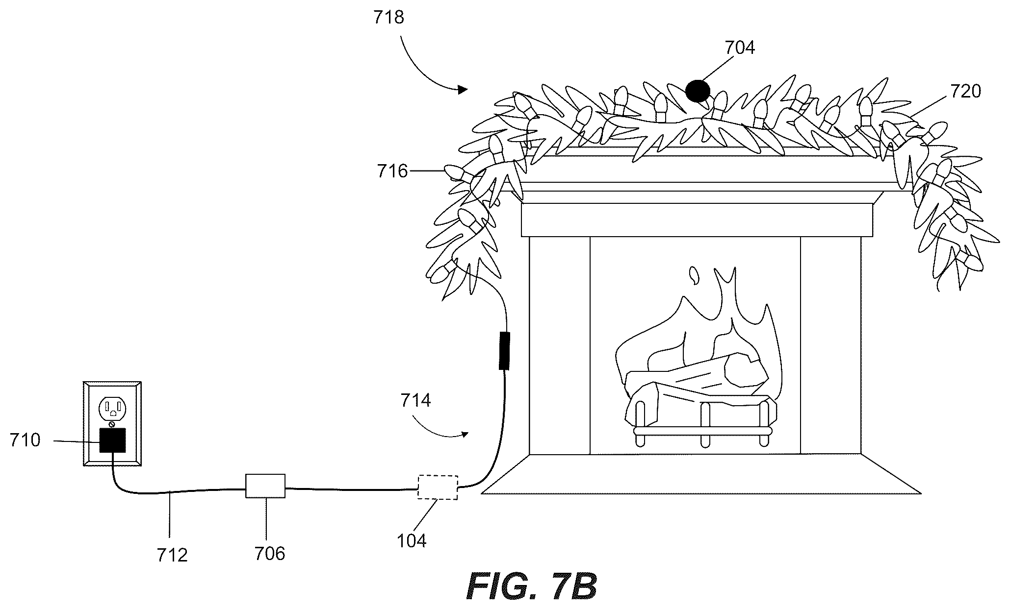 Patent US12129995 Figure 8 – Systems and methods for controlling decorative lighting