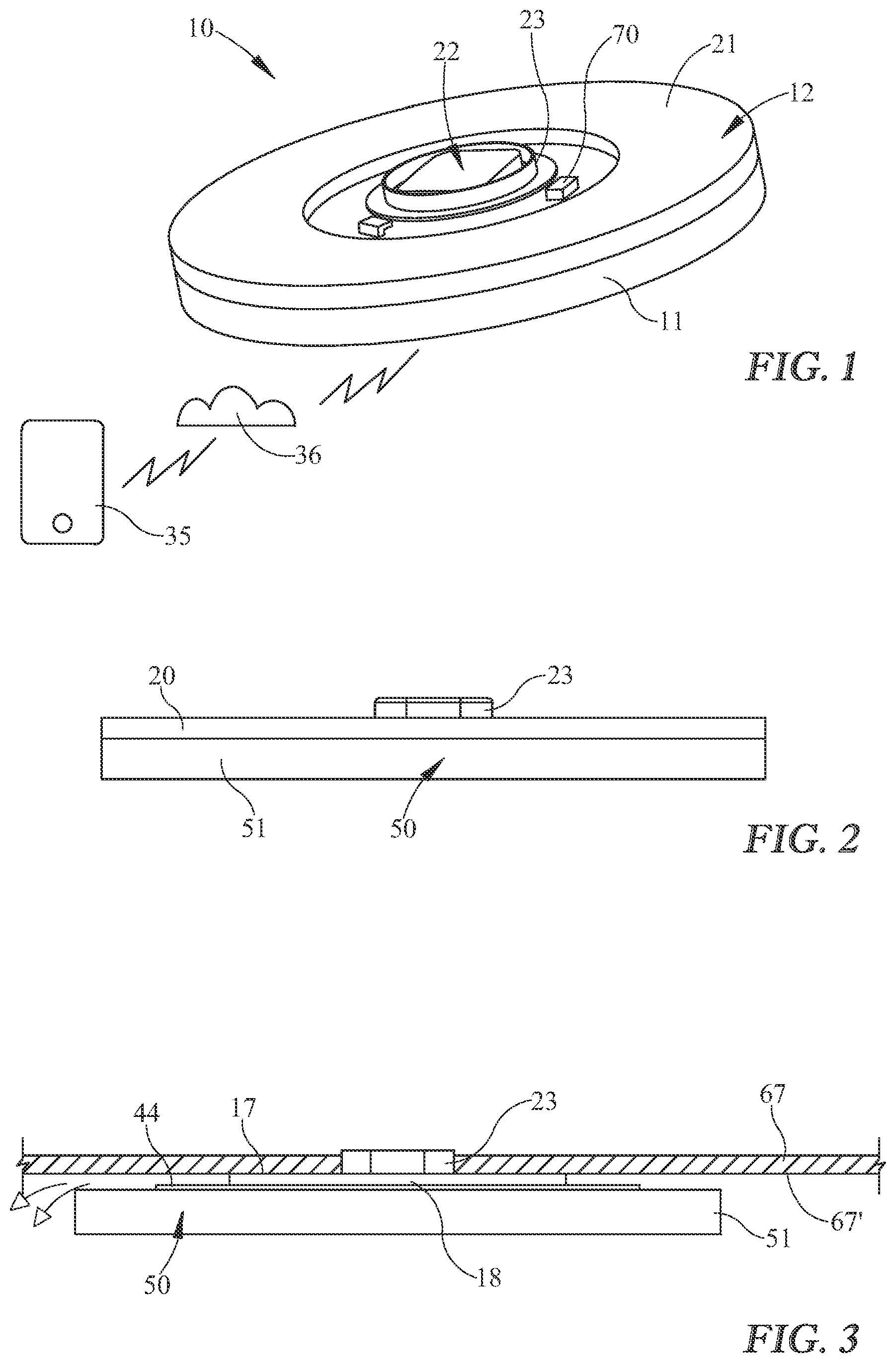 Patent US12129996 Figure 1 – Duo LED light fixture with a downlight source and an optionally operable upper light source