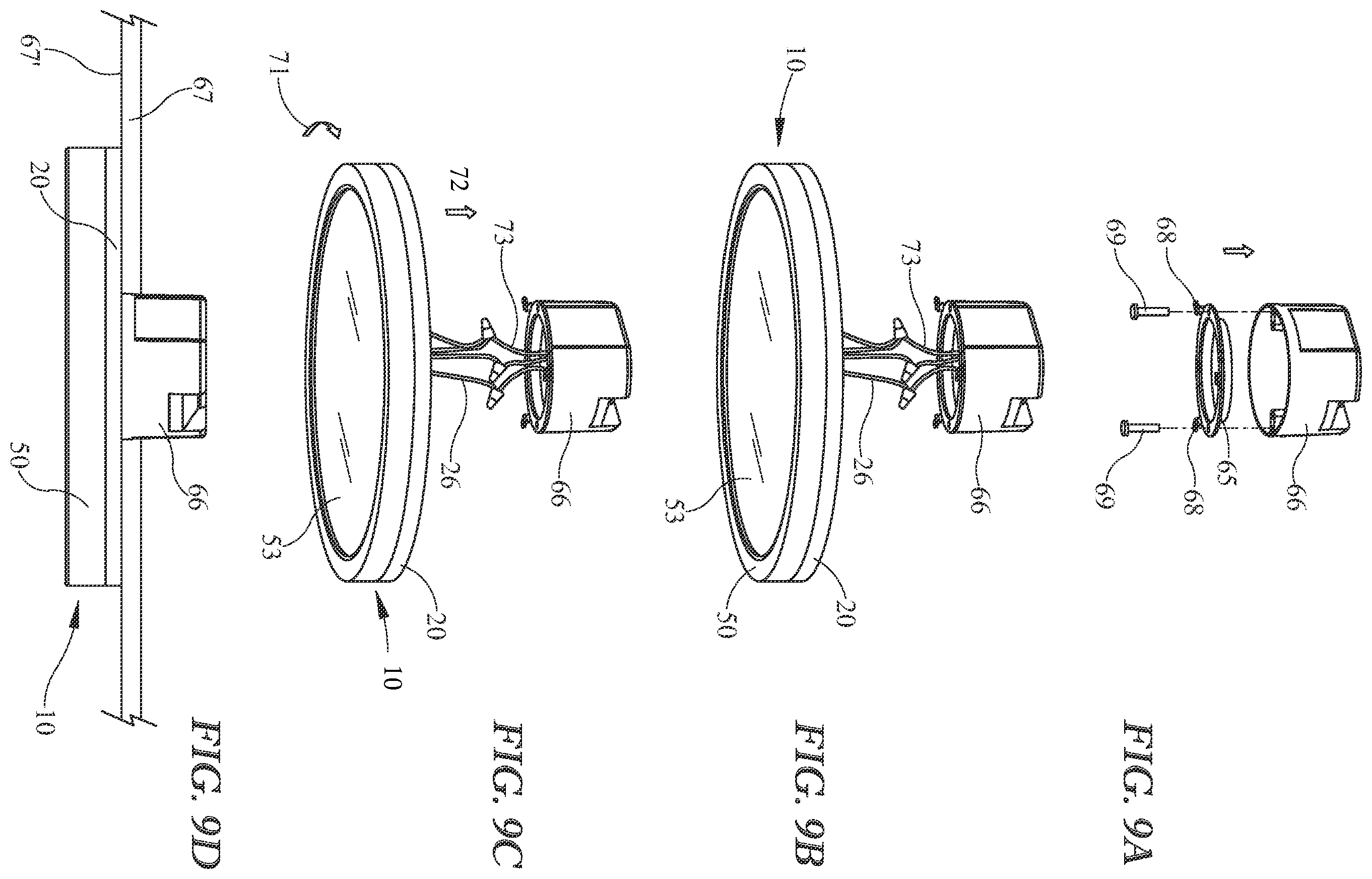 Patent US12129996 Figure 7 – Duo LED light fixture with a downlight source and an optionally operable upper light source
