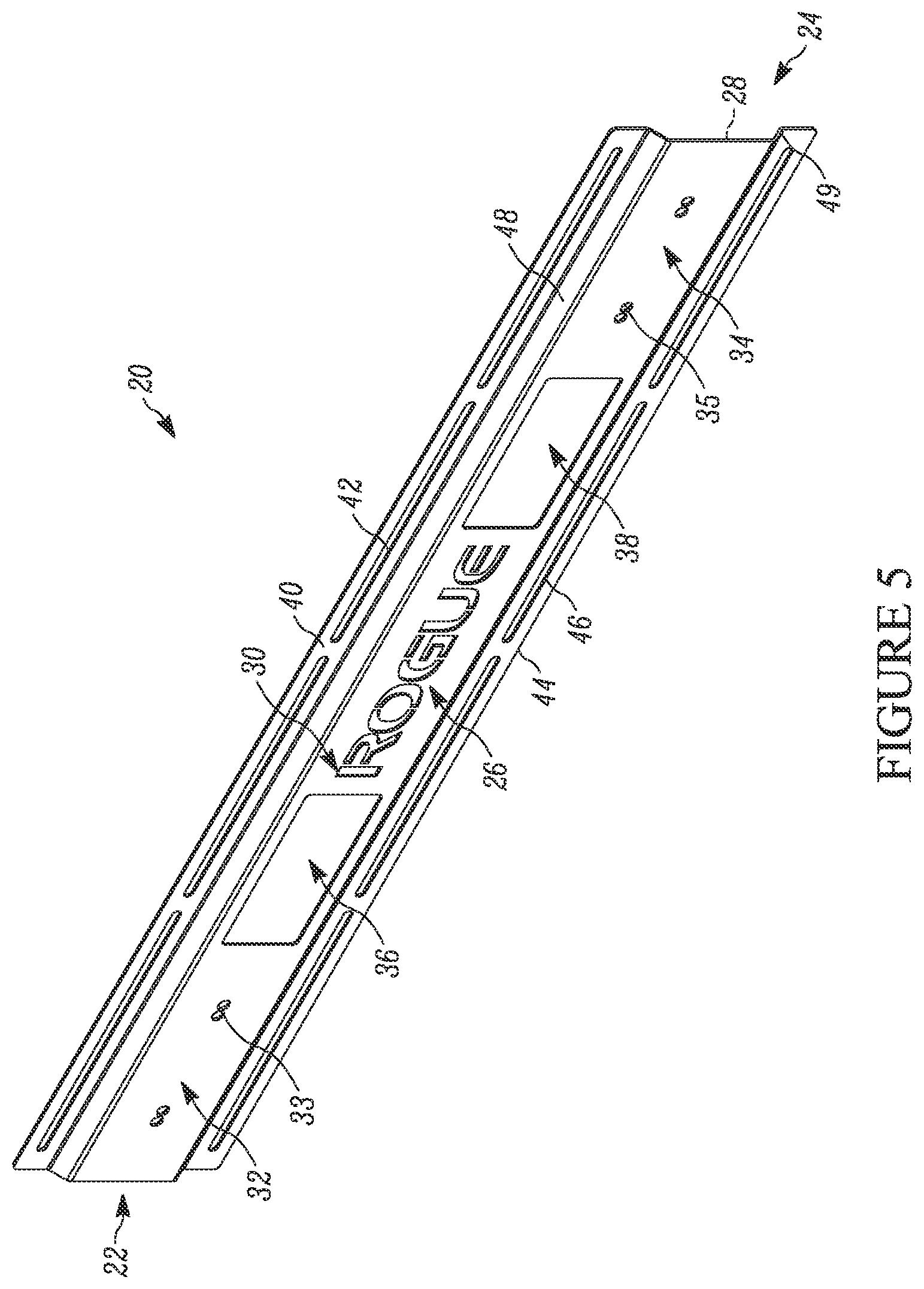 Patent US12134003 Figure 5 – Weightlifting rack assembly and wall mount bracket for a weightlifting rack assembly