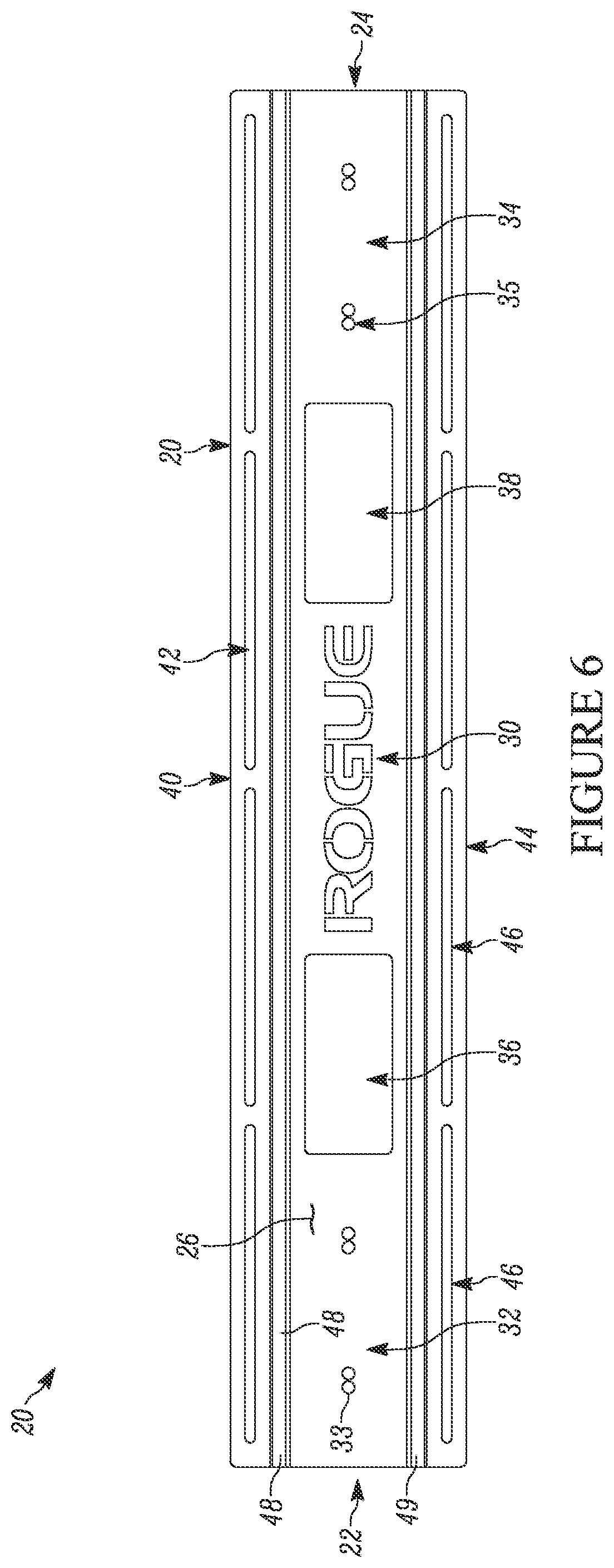 Patent US12134003 Figure 6 – Weightlifting rack assembly and wall mount bracket for a weightlifting rack assembly