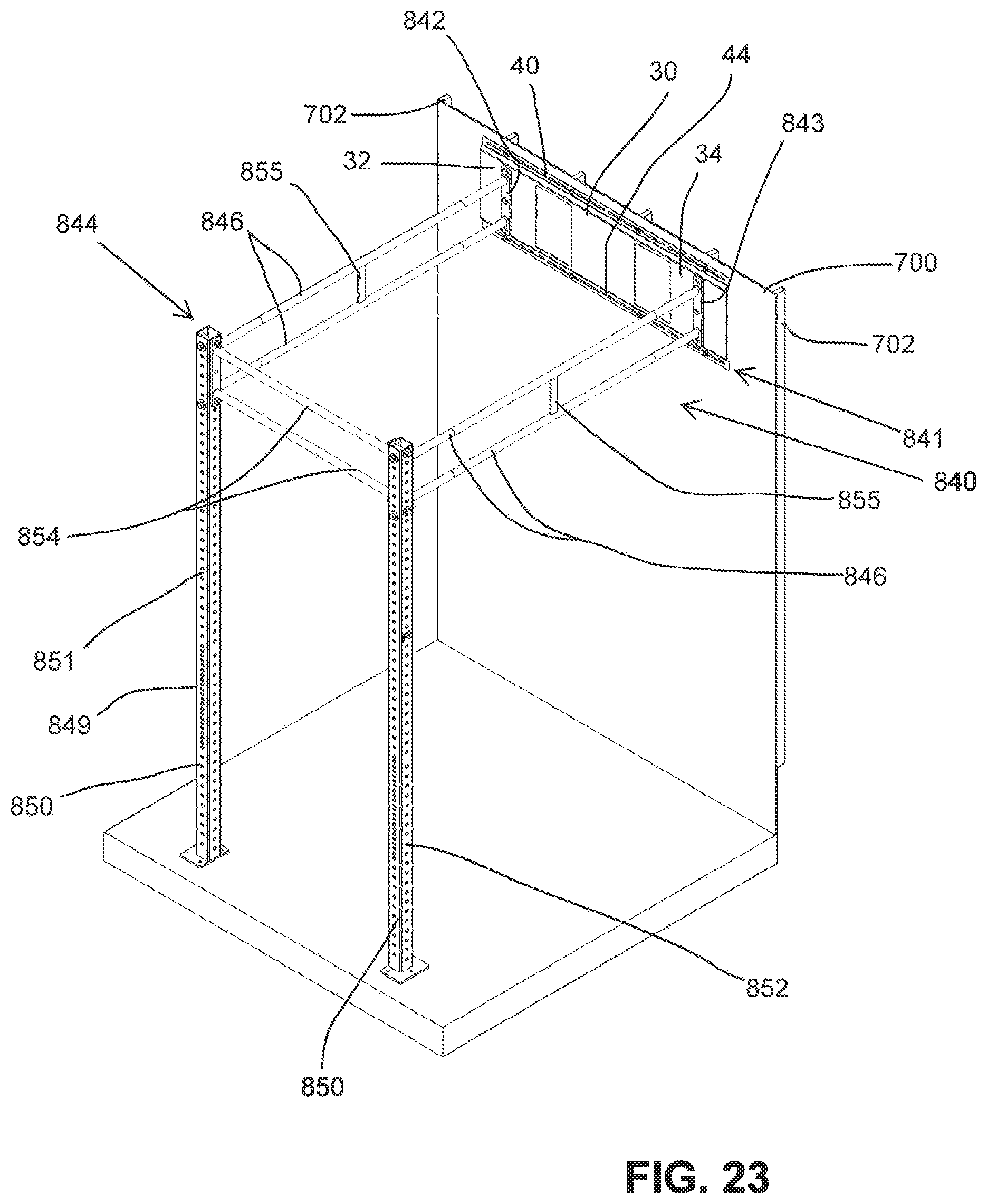 Patent US12134003 Figure 20 – Weightlifting rack assembly and wall mount bracket for a weightlifting rack assembly