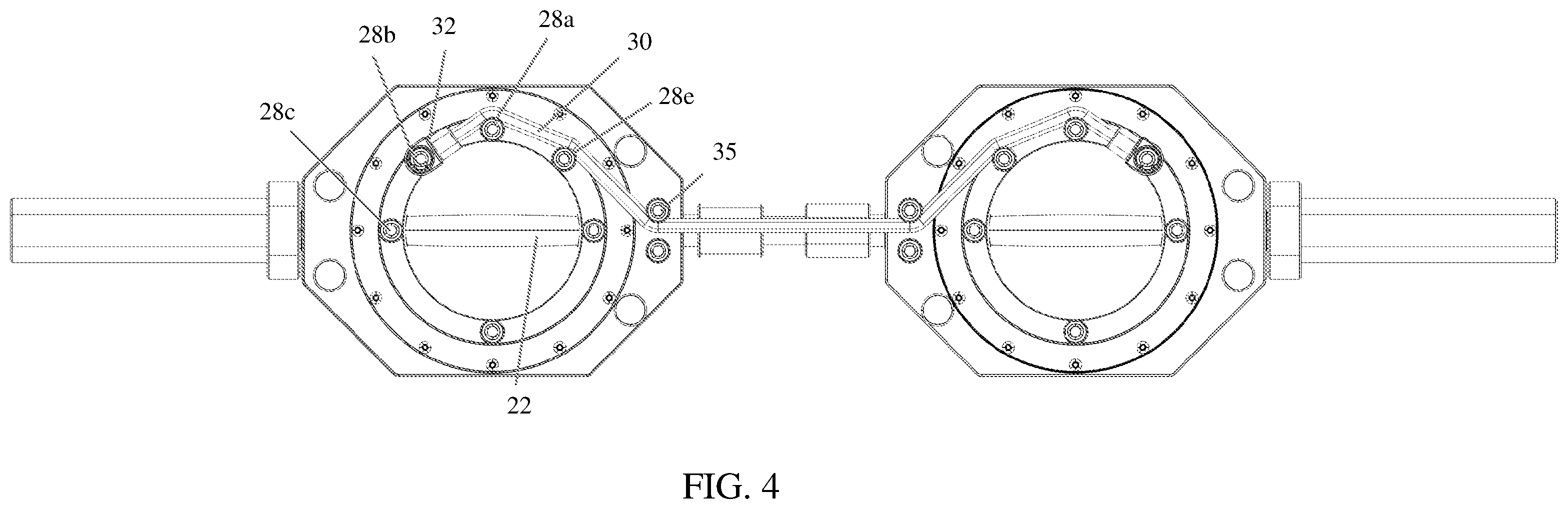 Patent US12134005 Figure 4 – Exercise bar with dynamically rotating hand grips