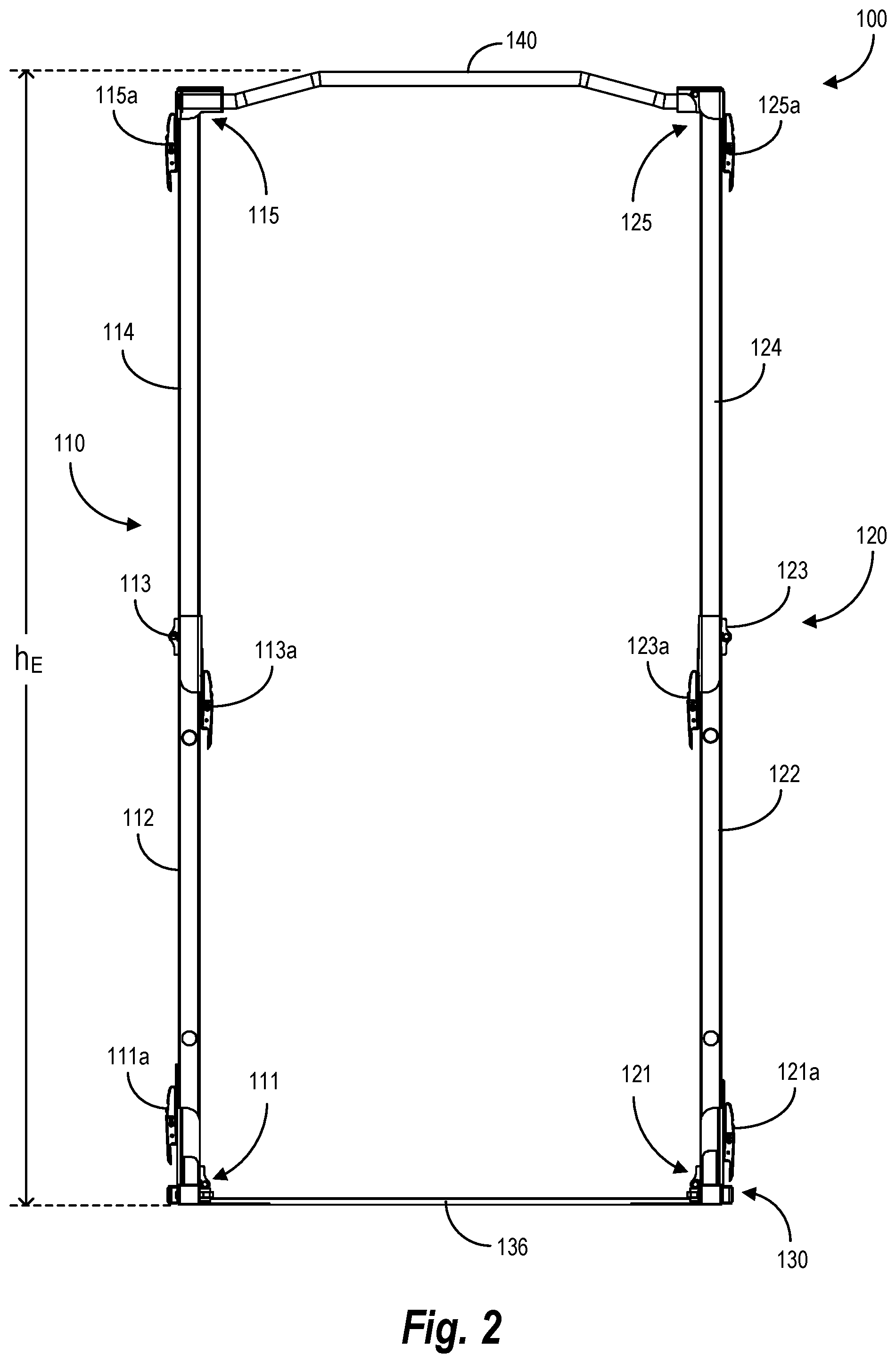 Patent US12134006 Figure 2 – Collapsible freestanding exercise station