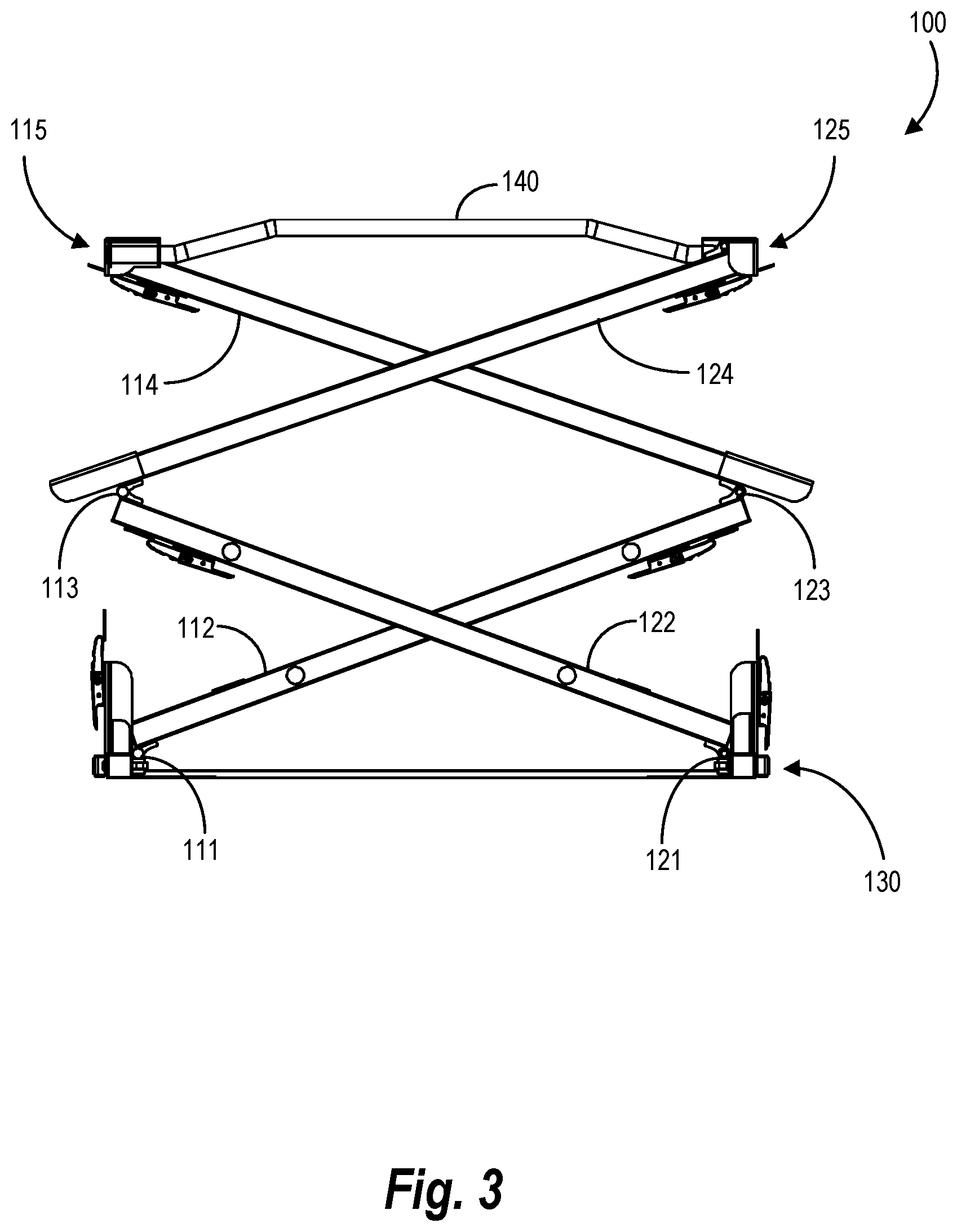 Patent US12134006 Figure 3 – Collapsible freestanding exercise station