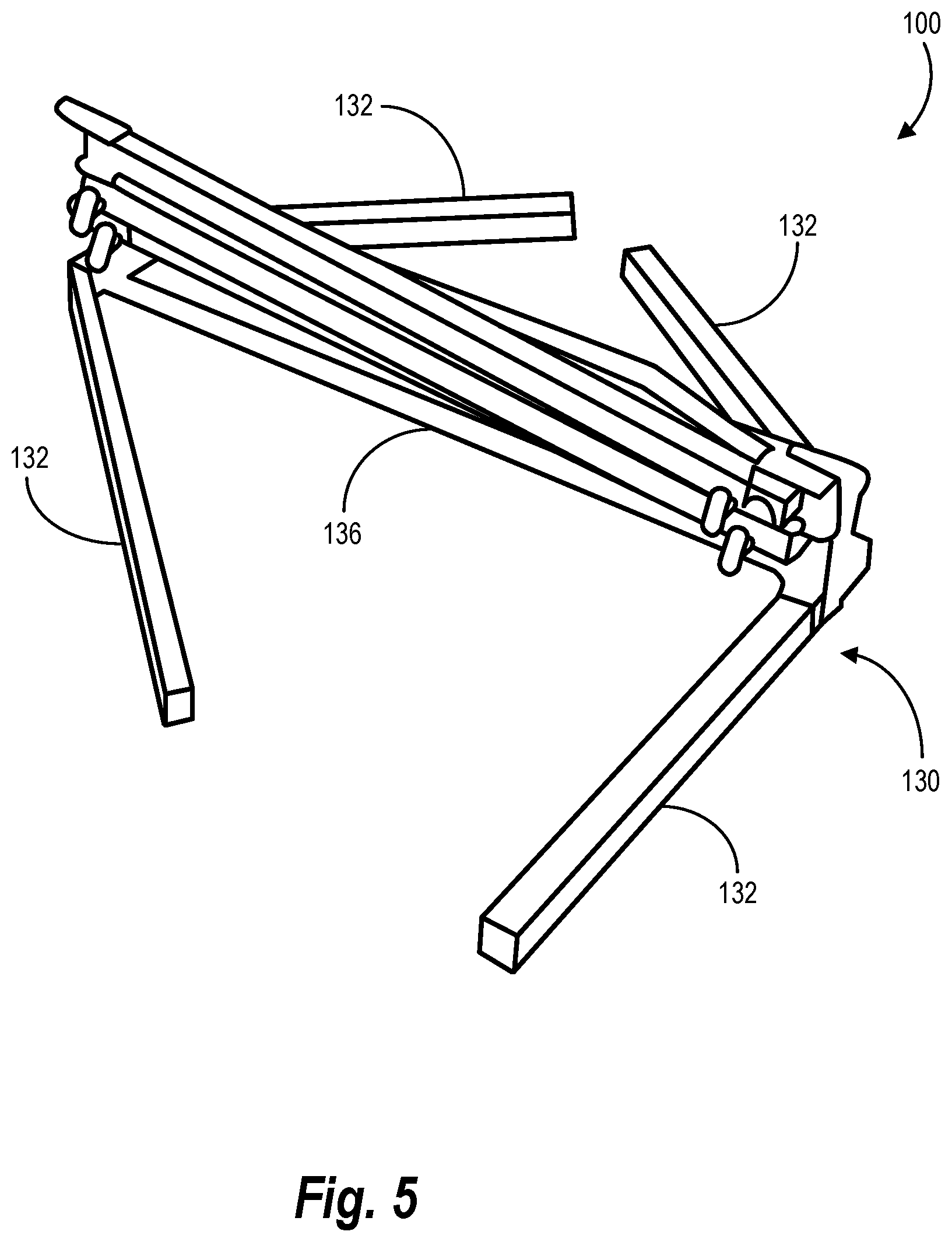 Patent US12134006 Figure 5 – Collapsible freestanding exercise station