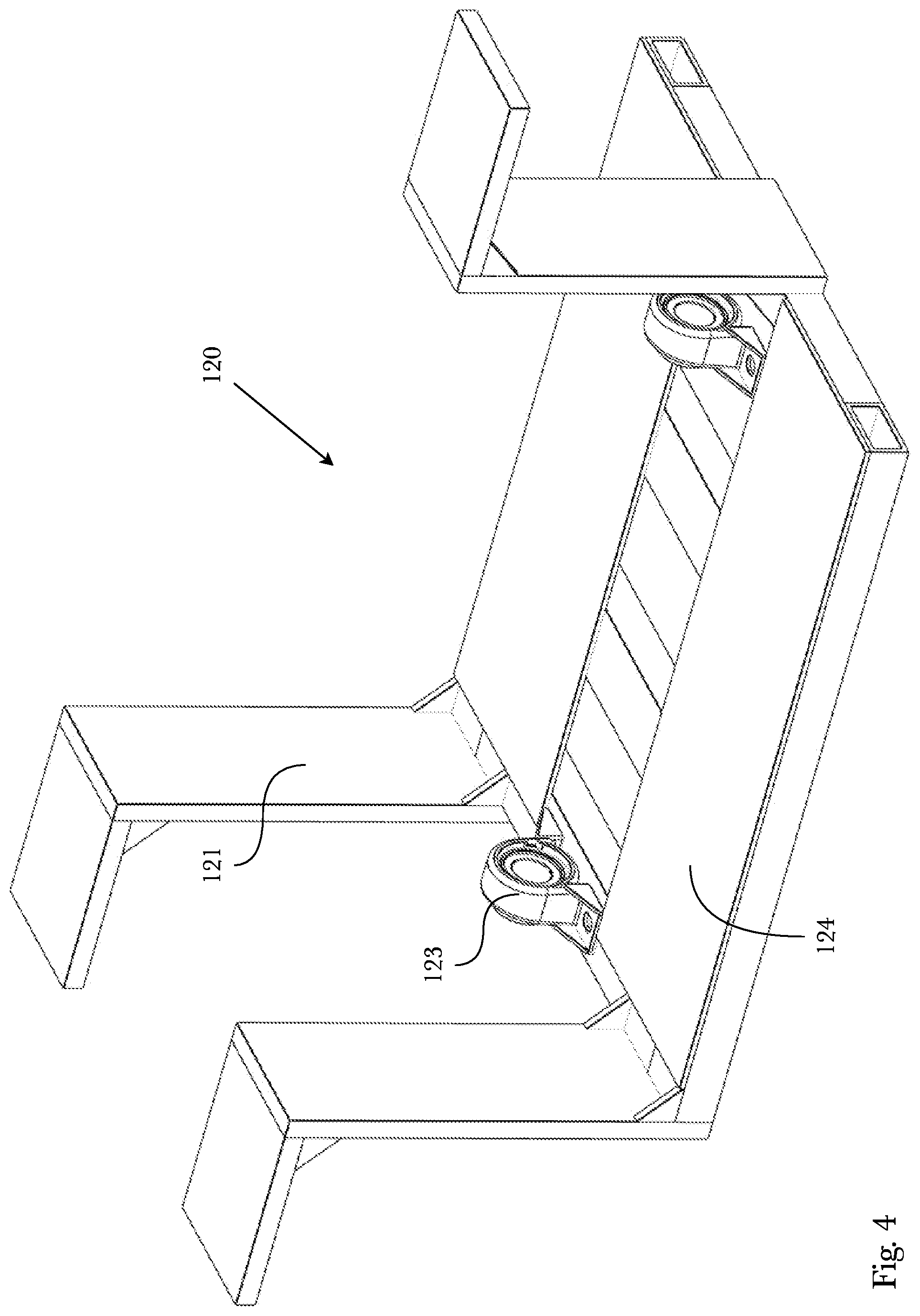 Patent US12134008 Figure 4 – Exercise machine platform for emulation of realistic movement